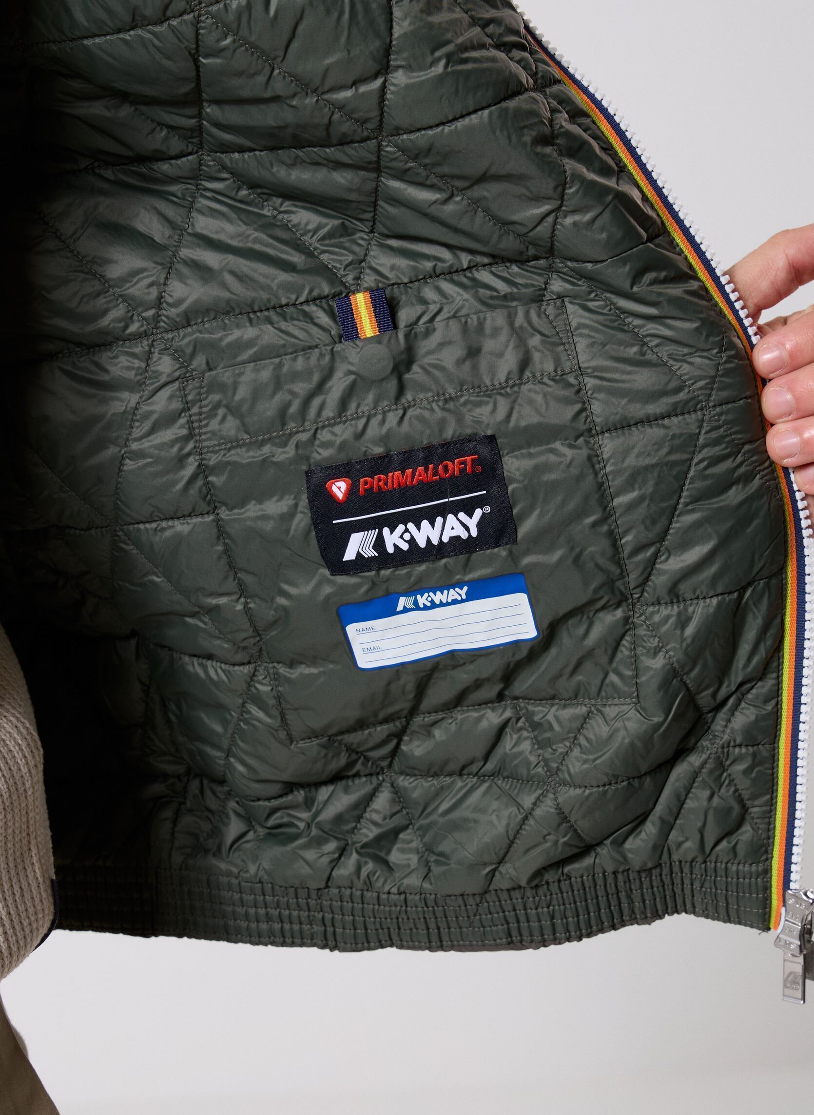 Windjacks Valentine Plain Warm heren groen K-Way Windjacks Valentine Plain Warm heren groen GREEN BLACKISH