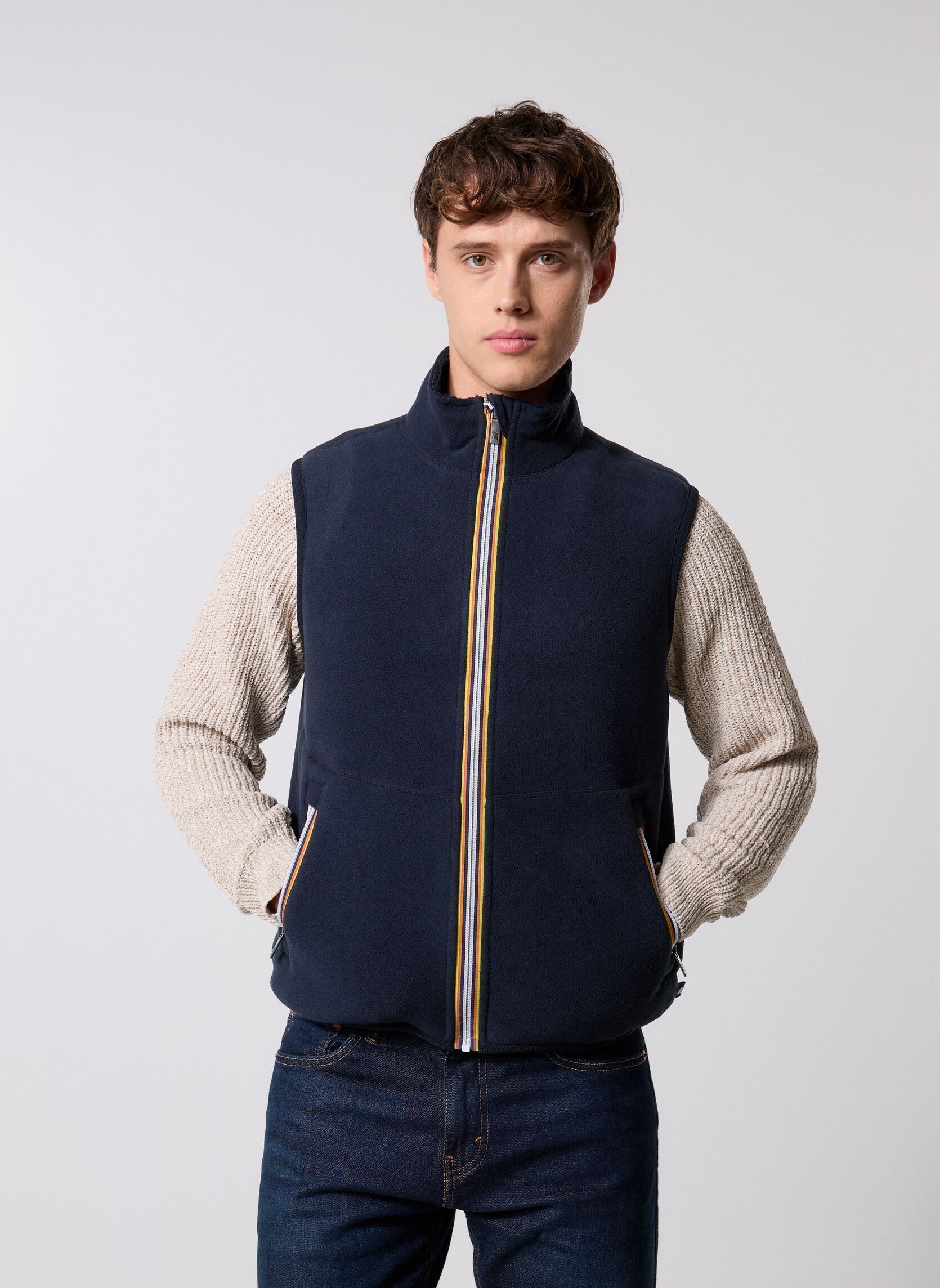 Vestes Yannick Sherpa Polar Double homme bleu K-Way Vestes Yannick Sherpa Polar Double homme bleu BLUE DEPTH-BLUE DEPTH