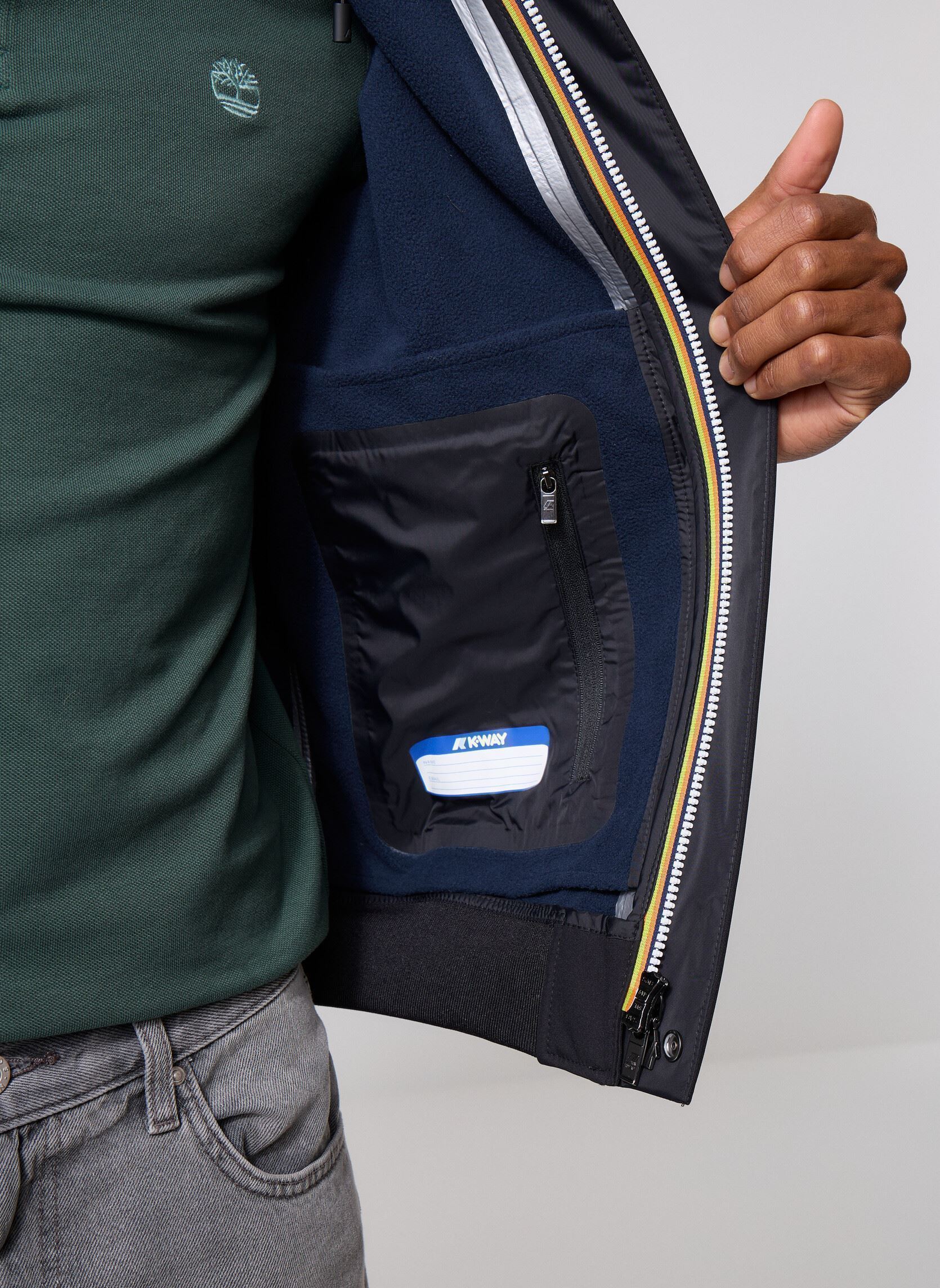 Vestes coupe-vents Joachim Bonded homme noir K-Way Vestes coupe-vents Joachim Bonded homme noir BLACK-BLUE DEPTH