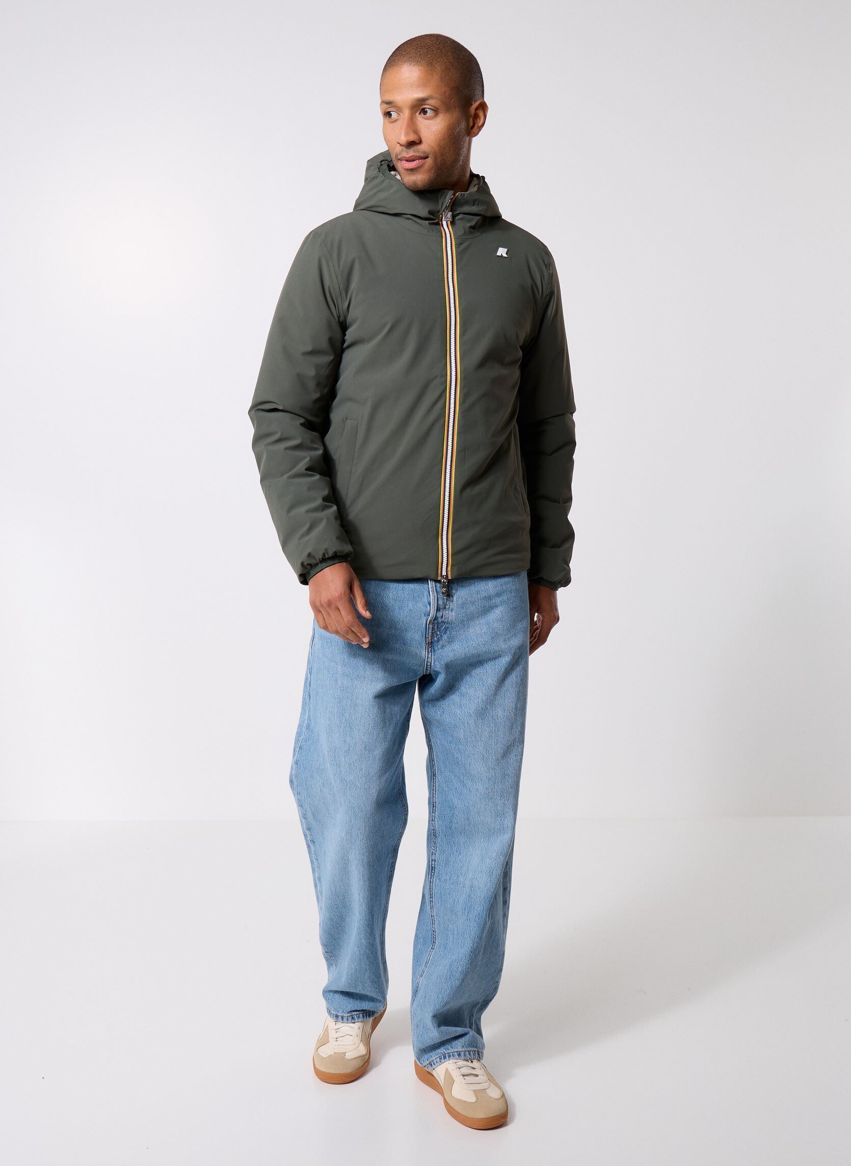 Waterdichte jassen Jack St Warm Double heren groen K-Way Waterdichte jassen Jack St Warm Double heren groen GREEN BLACKISH - GREEN OAK