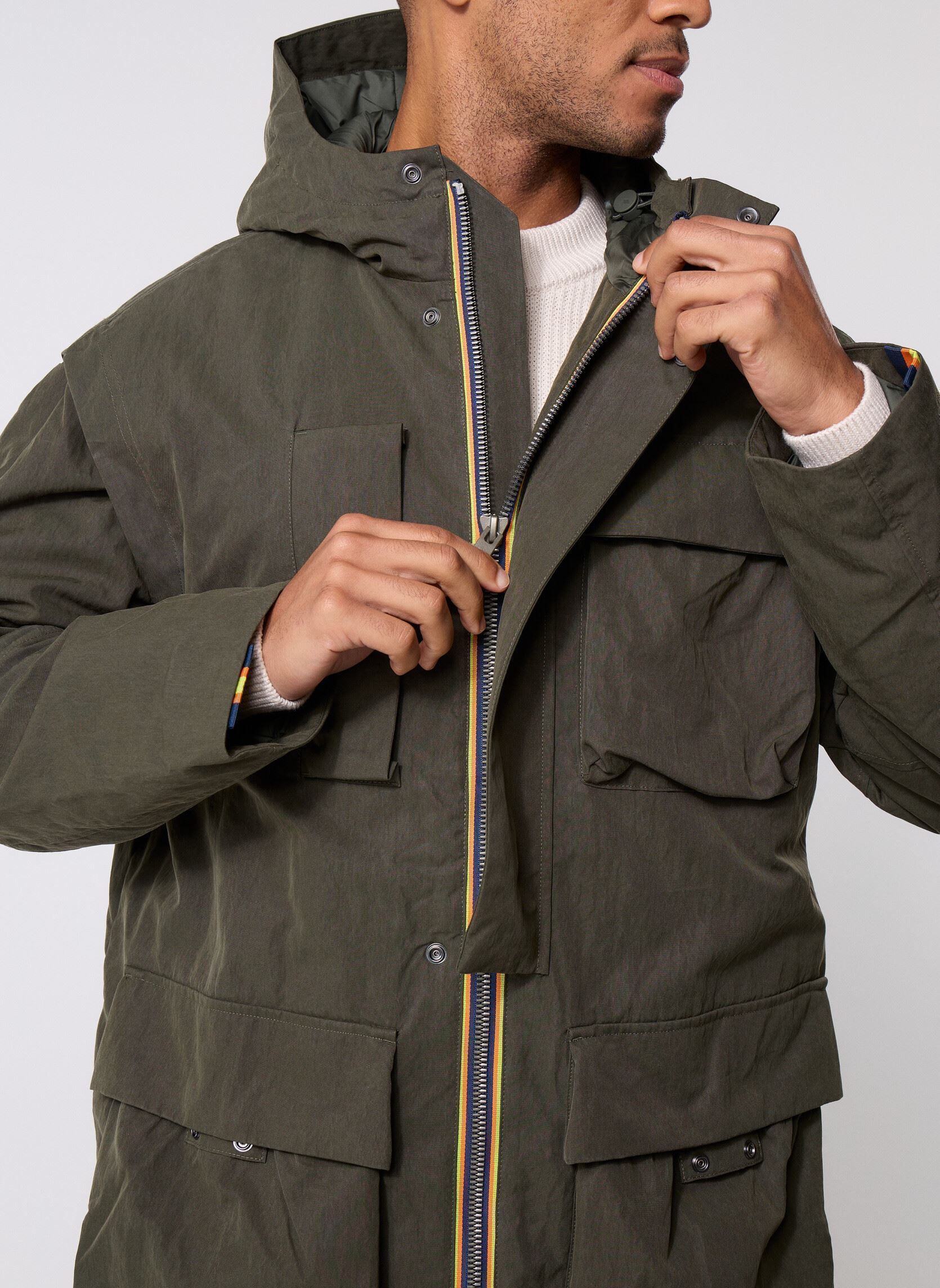 Parkas Otto Cotton Feel herren grün K-Way Parkas Otto Cotton Feel herren grün GREEN BLACKISH COMBO