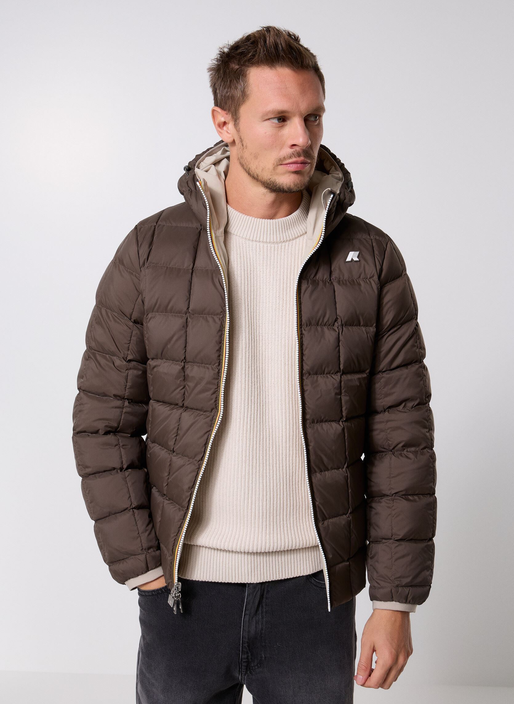Waterdichte jassen Jack St Thermo Double heren beige K-Way Waterdichte jassen Jack St Thermo Double heren beige BEIGE CASHMERE - BLACK OLIVE