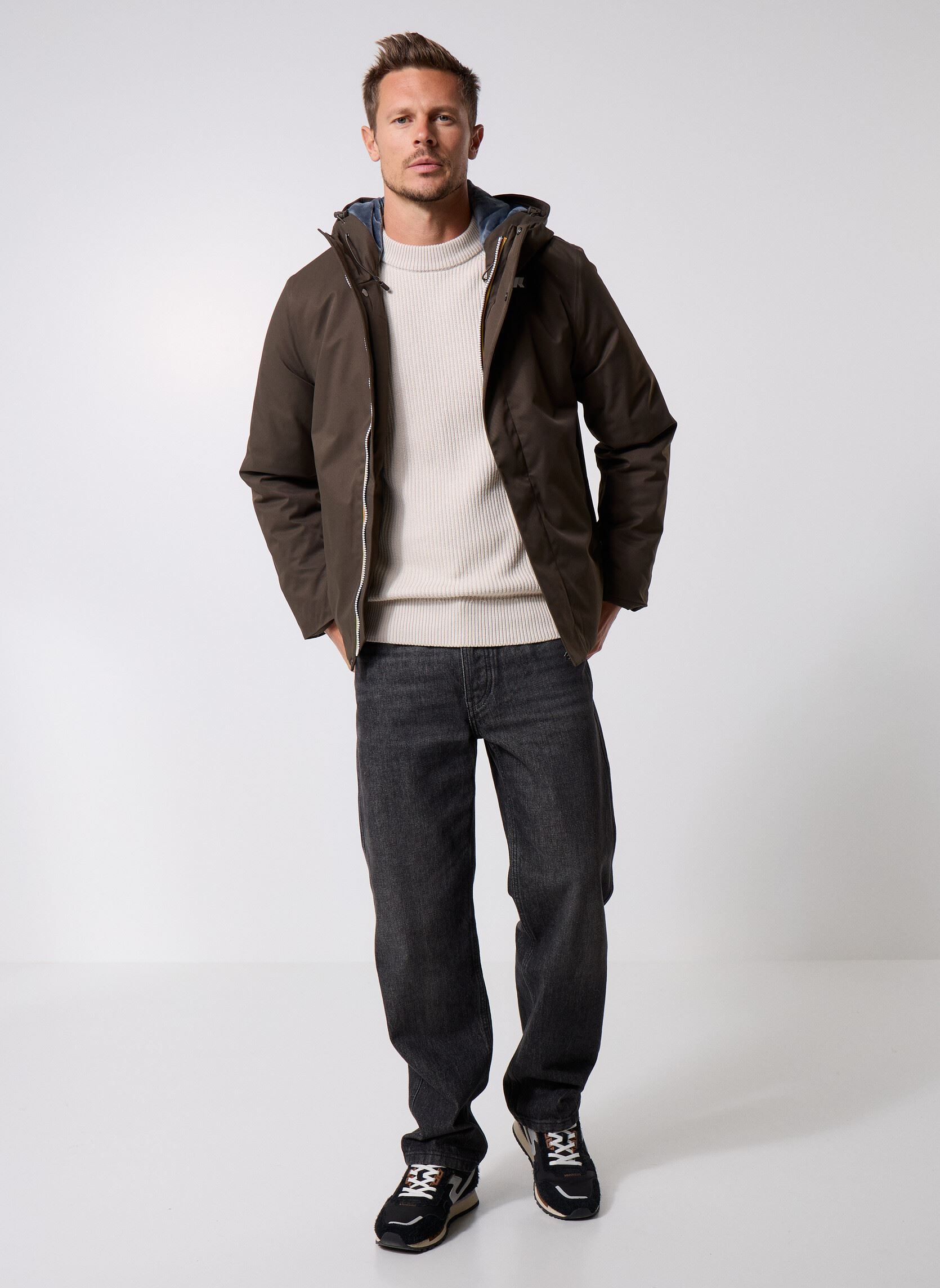 Vestes coupe-vents Jacko Twill Marmotta homme vert K-Way Vestes coupe-vents Jacko Twill Marmotta homme vert BLACK OLIVE - BLUE AIRFORCE