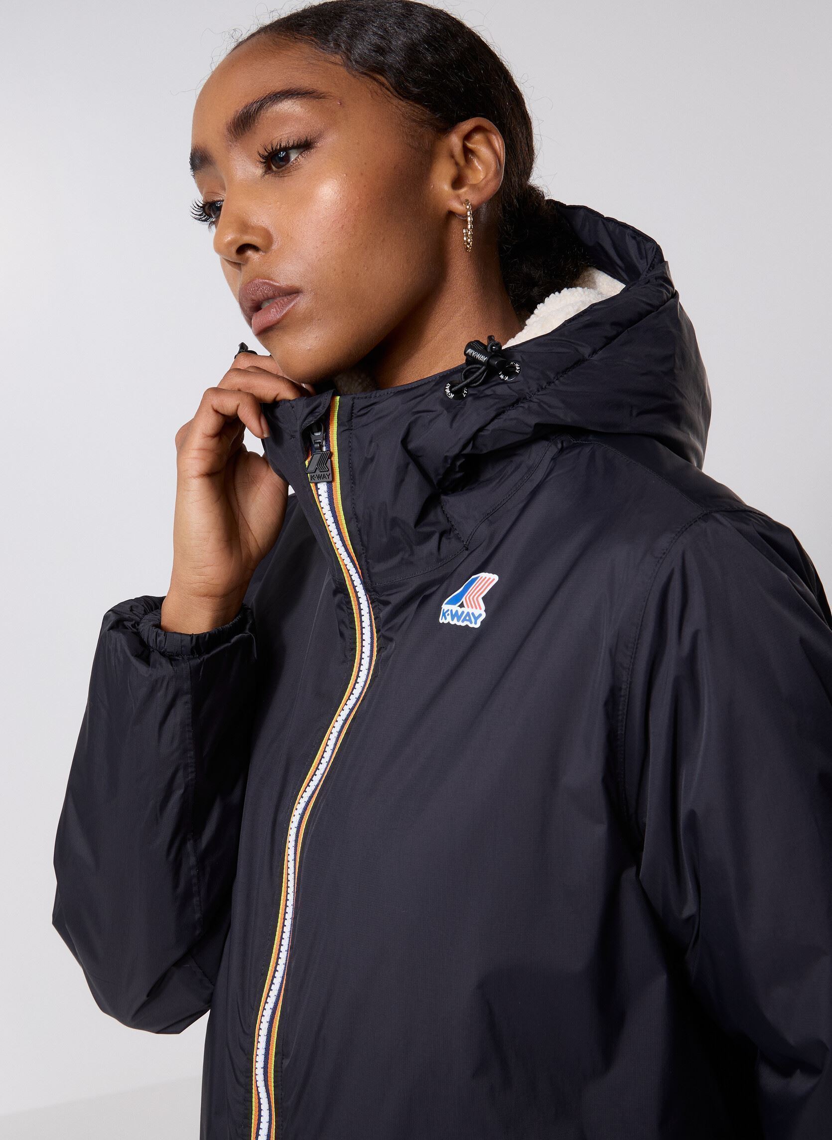 Vestes imperméable LE VRAI 4.0 CLAUDE ORSETTO - Unisexe femme noir K-Way Vestes imperméable LE VRAI 4.0 CLAUDE ORSETTO - Unisexe femme noir Black Pure
