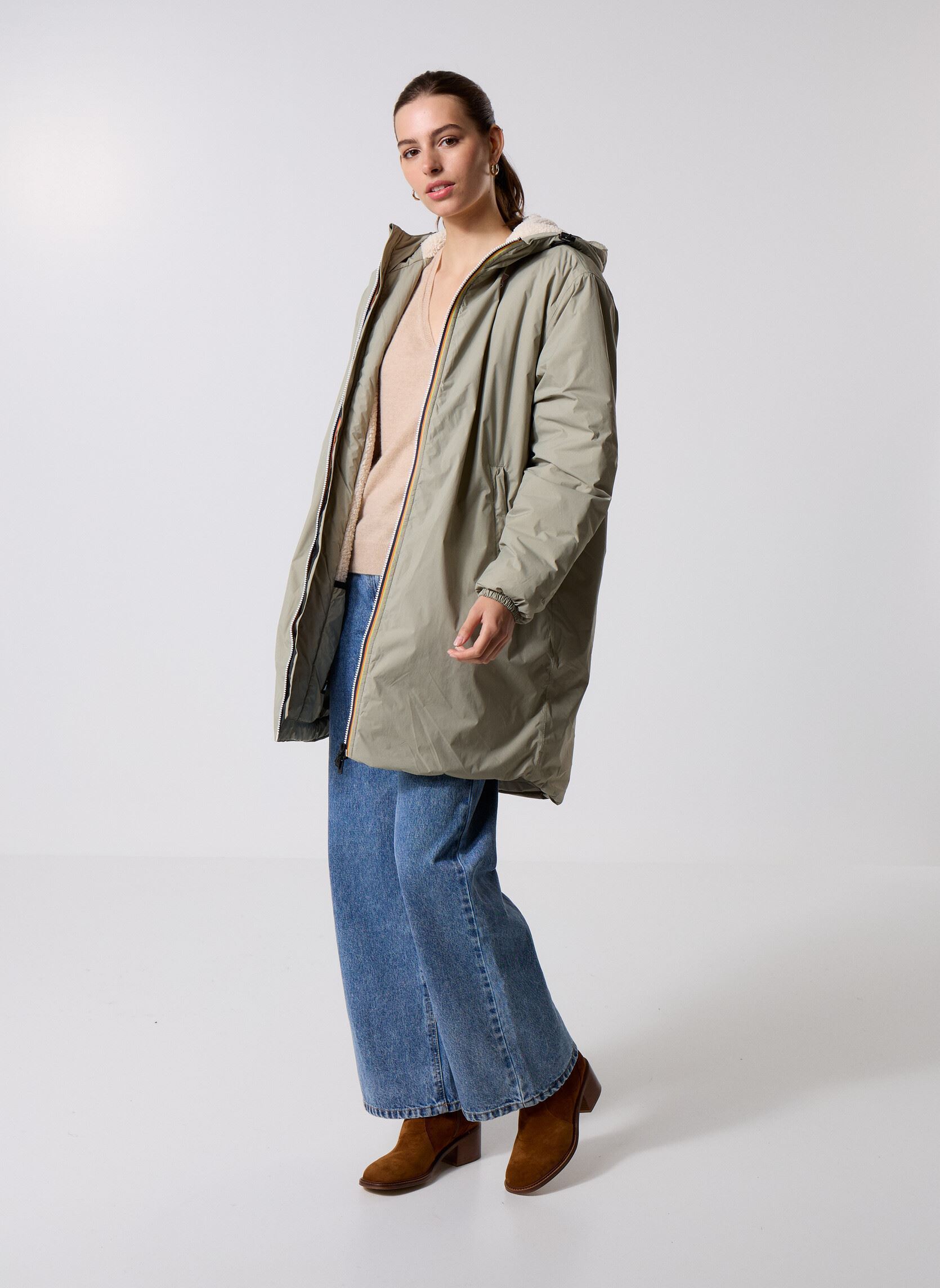 Regenjacken LE VRAI 4.0 EIFFEL EAST ORSETTO - Unisex braun K-Way Regenjacken LE VRAI 4.0 EIFFEL EAST ORSETTO - Unisex braun GREEN OAK