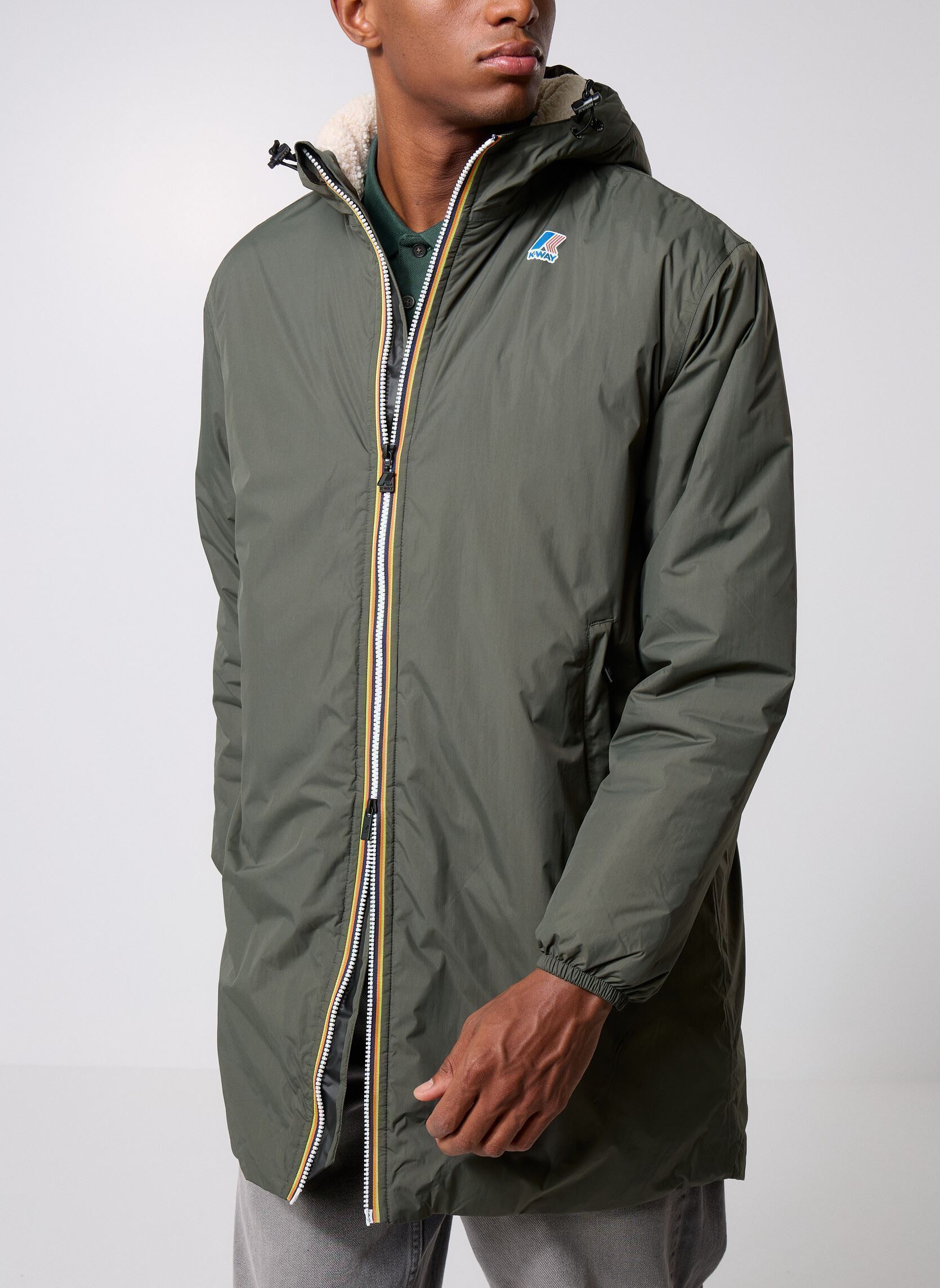 Vestes imperméables LE VRAI 4.0 EIFFEL EAST ORSETTO - Unisex homme vert K-Way Vestes imperméables LE VRAI 4.0 EIFFEL EAST ORSETTO - Unisex homme vert GREEN BLACKISH