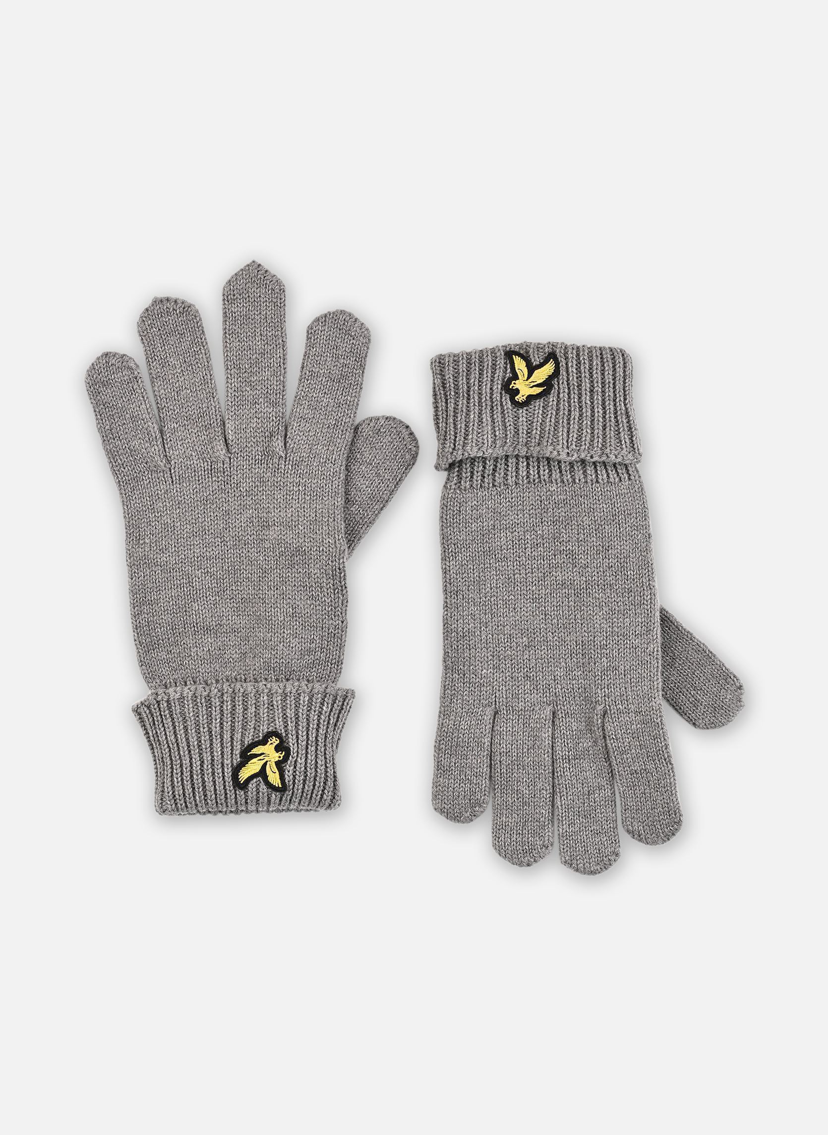 Gants Cotton Merino Gloves homme gris Lyle & Scott Gants Cotton Merino Gloves homme gris MID GREY MARL