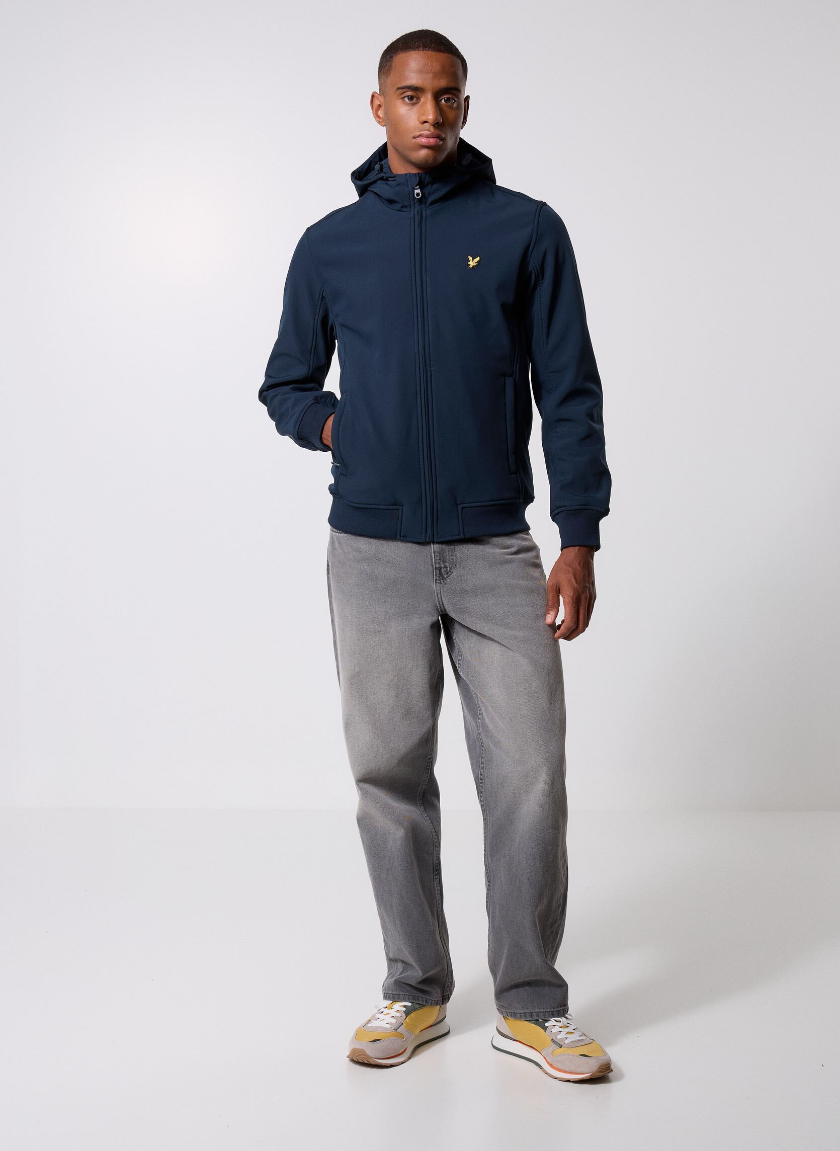 Vestes de survêtement Fleece Back Softshell homme bleu Lyle & Scott Vestes de survêtement Fleece Back Softshell homme bleu DARK NAVY