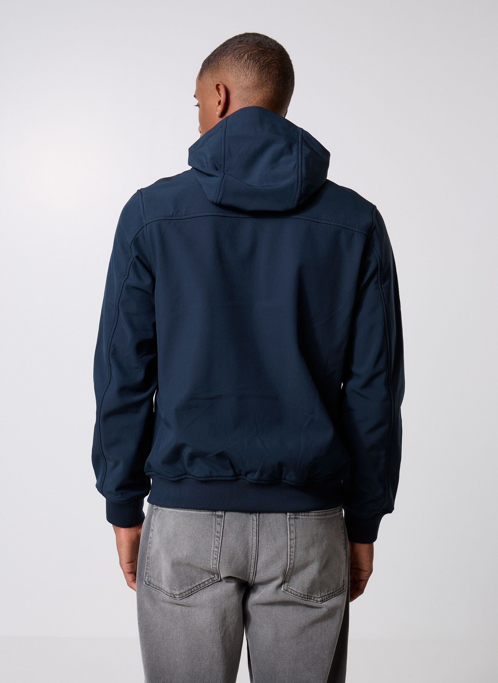 Vestes de survêtement Fleece Back Softshell homme bleu Lyle & Scott Vestes de survêtement Fleece Back Softshell homme bleu DARK NAVY