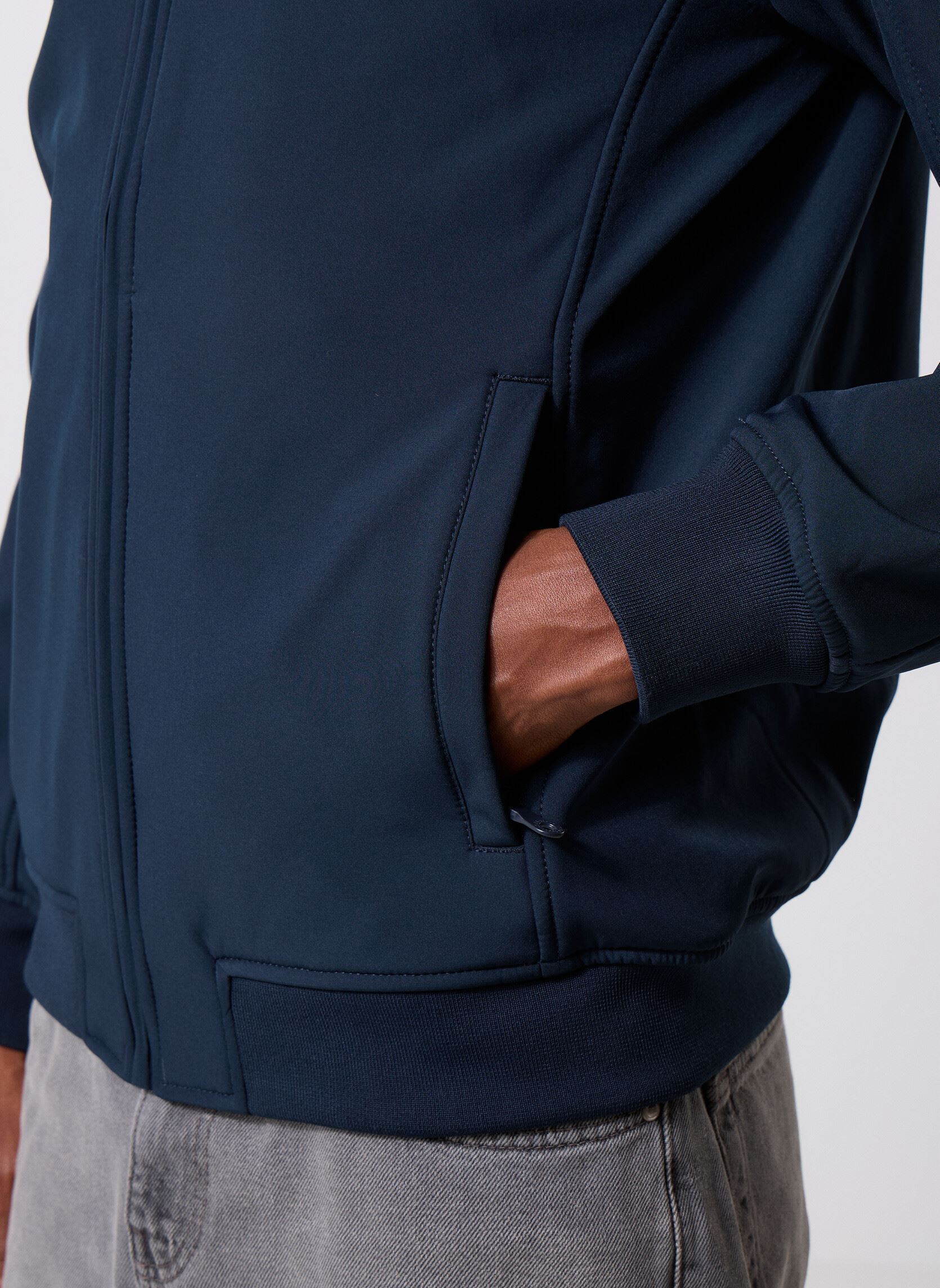 Vestes de survêtement Fleece Back Softshell homme bleu Lyle & Scott Vestes de survêtement Fleece Back Softshell homme bleu DARK NAVY
