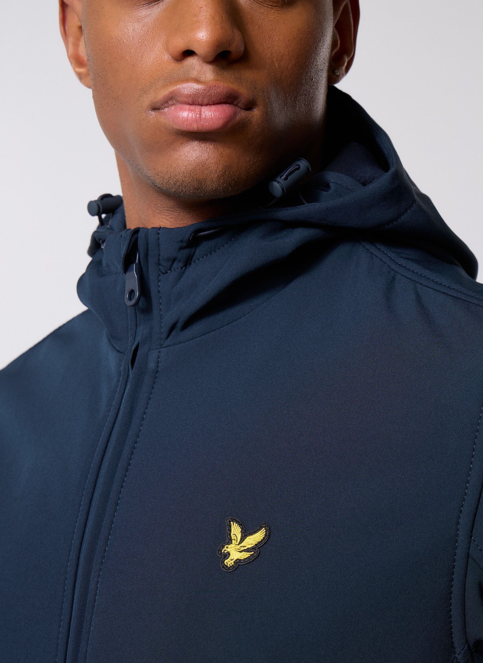 Vestes de survêtement Fleece Back Softshell homme bleu Lyle & Scott Vestes de survêtement Fleece Back Softshell homme bleu DARK NAVY