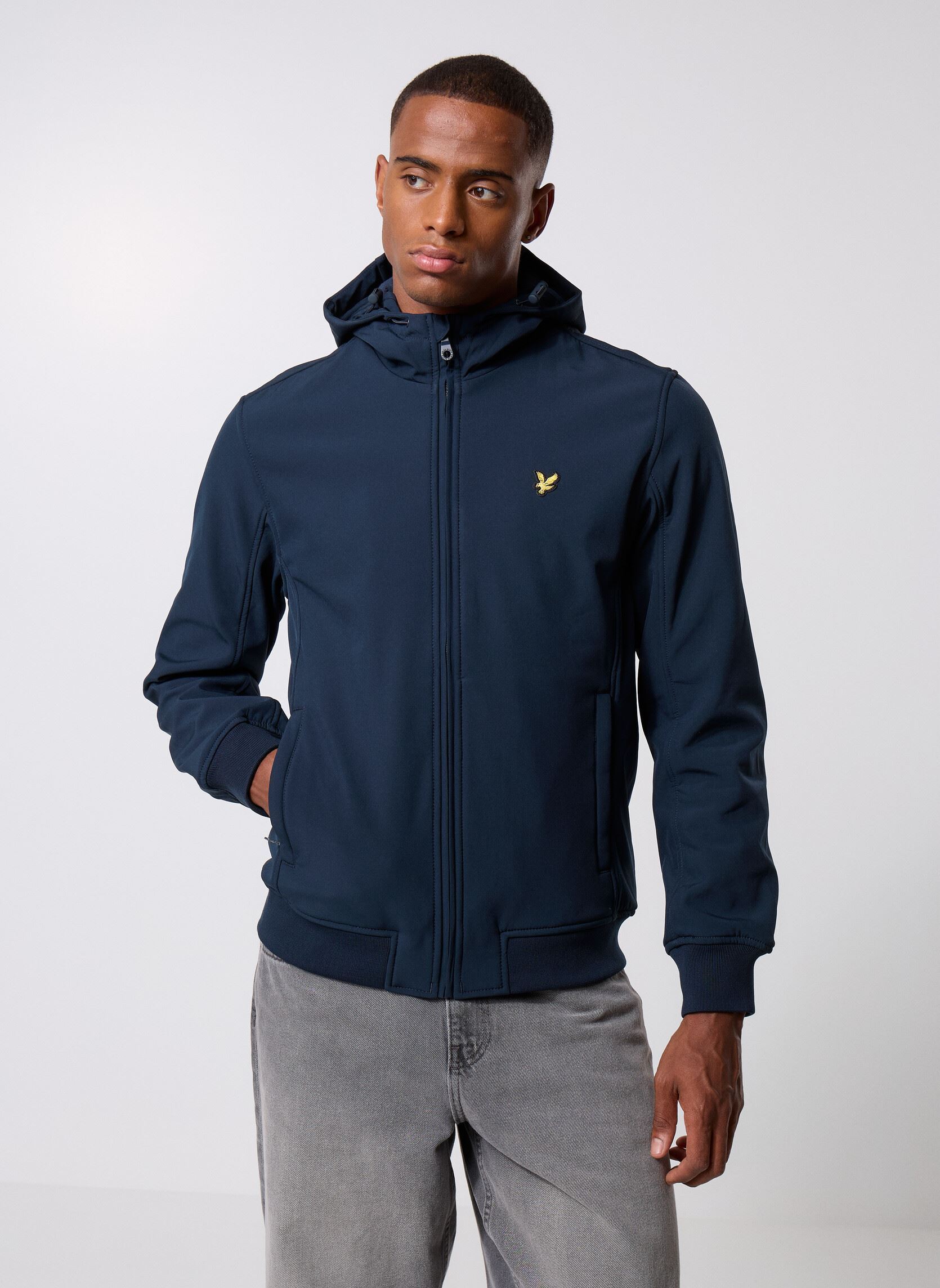 Vestes de survêtement Fleece Back Softshell homme bleu Lyle & Scott Vestes de survêtement Fleece Back Softshell homme bleu DARK NAVY