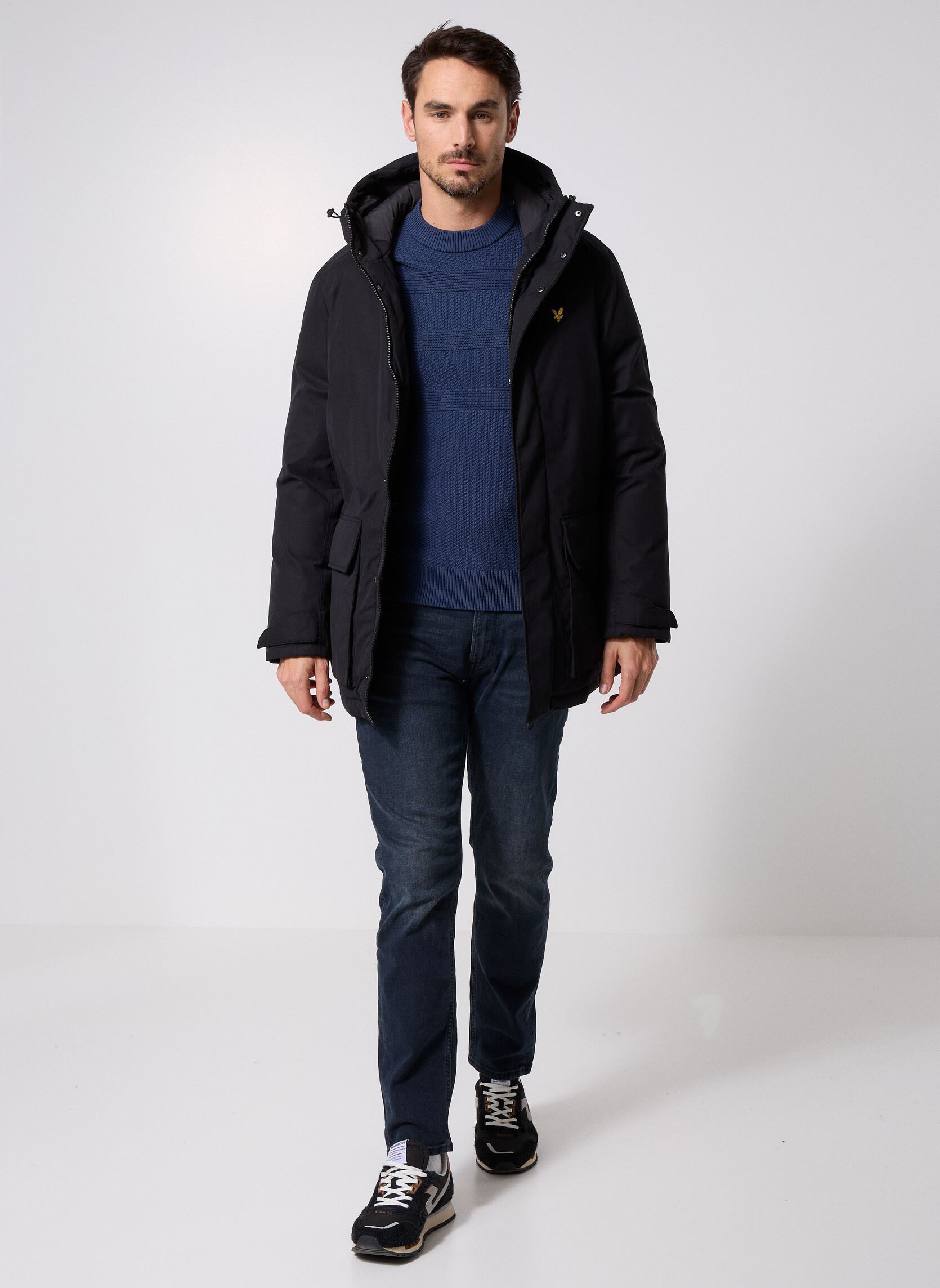 Parkas Membrane Parka homme noir Lyle & Scott Parkas Membrane Parka homme noir JET BLACK