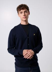 Strickjacken und Westen Cotton Merino V Neck Cardigan herren blau