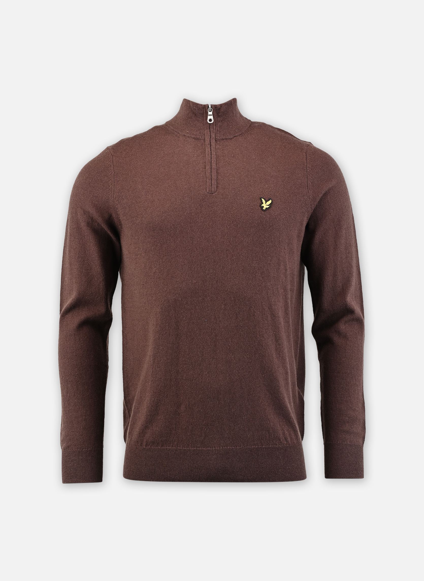 Pullover Cotton Merino Quarter Zip Jumper herren braun Lyle & Scott Pullover Cotton Merino Quarter Zip Jumper herren braun ESPRESSO