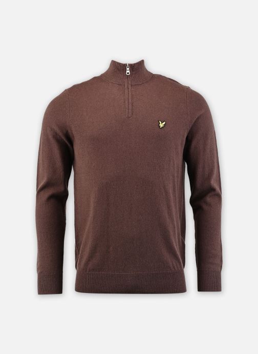 Lyle & Scott Pulls Cotton Merino Quarter Zip Jumper homme marron