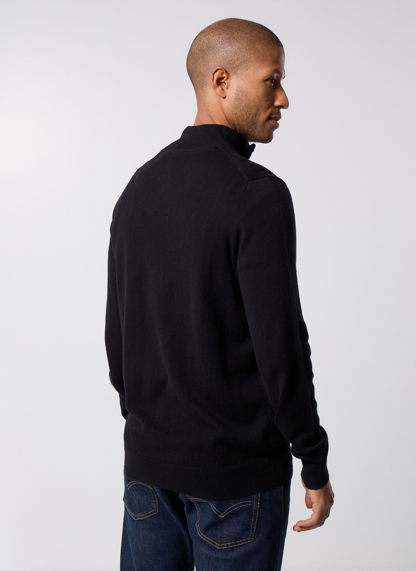 Jerseys Cotton Merino Quarter Zip Jumper hombre negro Lyle & Scott Jerseys Cotton Merino Quarter Zip Jumper hombre negro JET BLACK