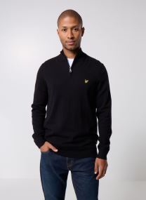 Jerseys Cotton Merino Quarter Zip Jumper hombre negro Lyle & Scott Jerseys Cotton Merino Quarter Zip Jumper hombre negro JET BLACK