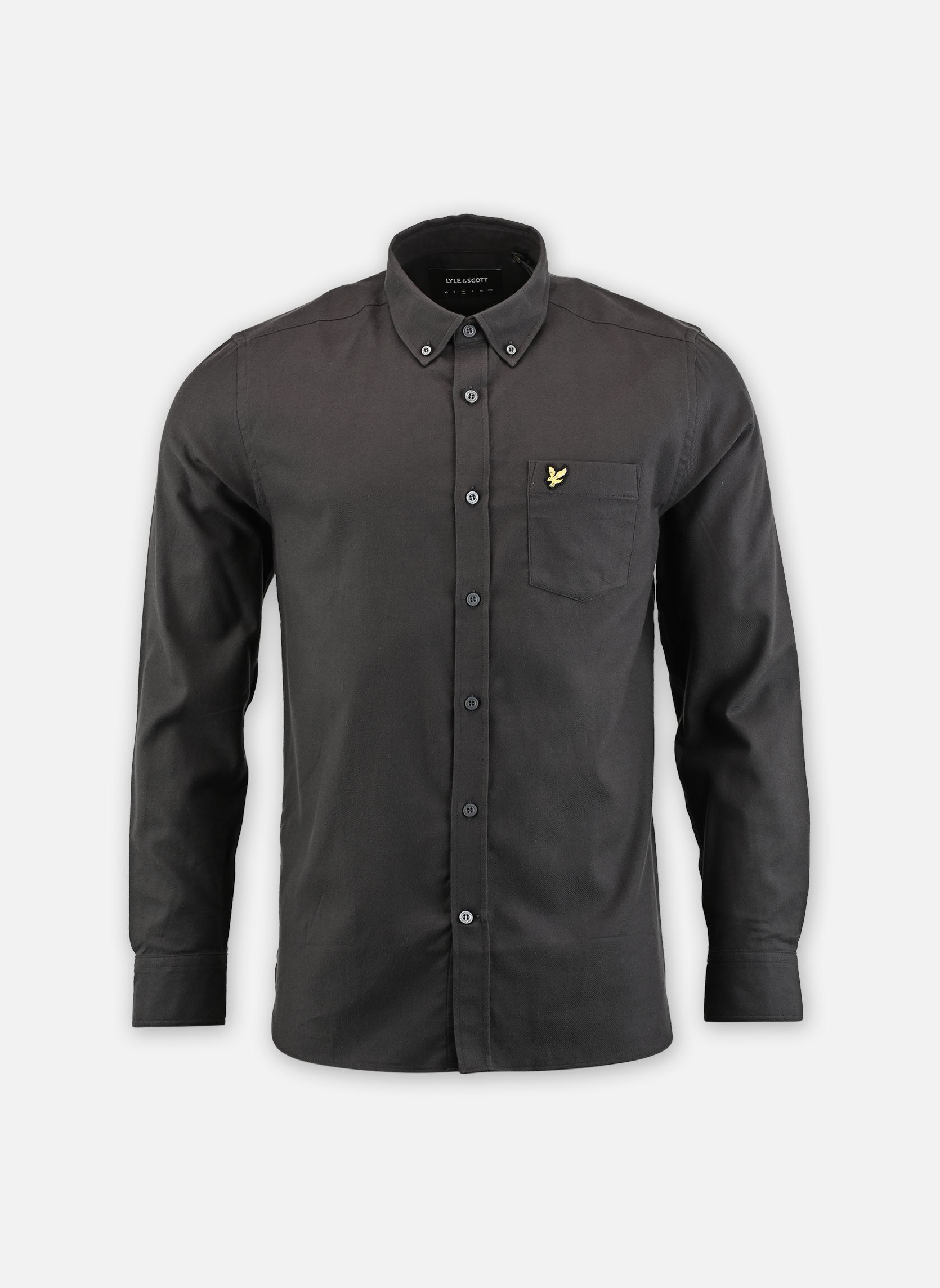 Chemises Plain Flannel Shirt homme gris Lyle & Scott Chemises Plain Flannel Shirt homme gris SHADOW
