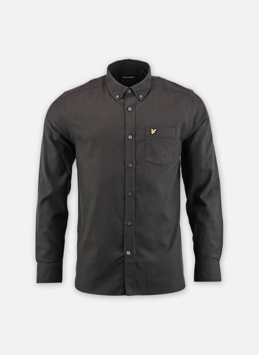 Lyle & Scott Hemden Plain Flannel Shirt heren grijs