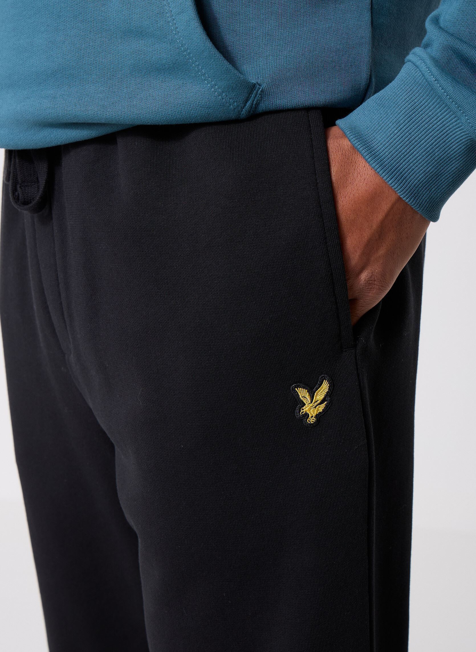 Joggingbroeken Straight Leg Jogger heren zwart Lyle & Scott Joggingbroeken Straight Leg Jogger heren zwart JET BLACK