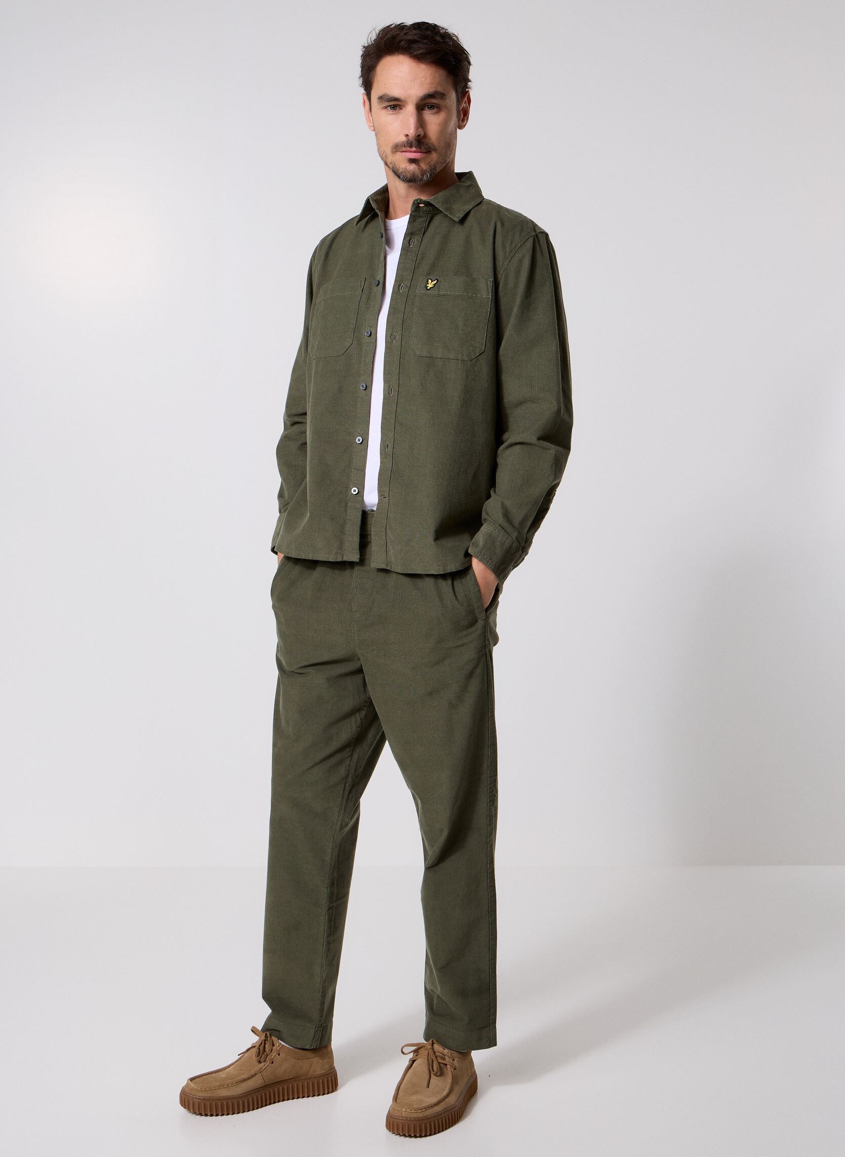 Rechte broeken Corduroy Drawcord Trouser heren groen Lyle & Scott Rechte broeken Corduroy Drawcord Trouser heren groen DEEP DEPTHS
