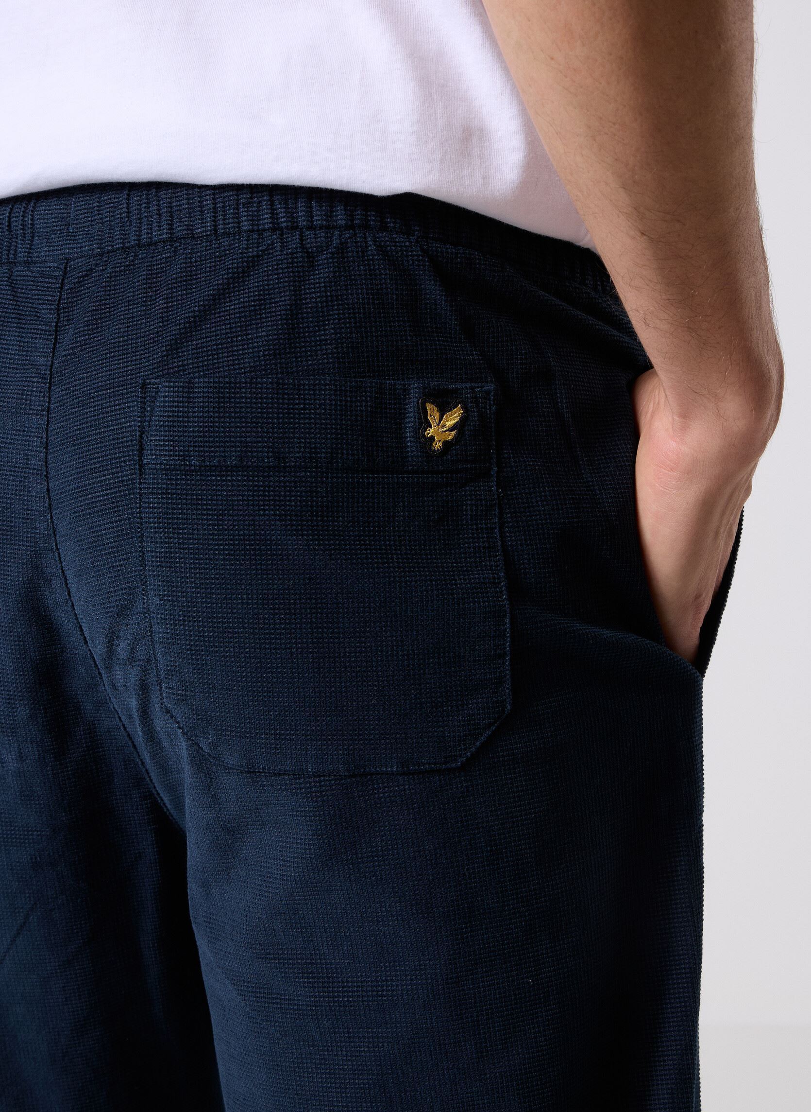 Pantalons droits Corduroy Drawcord Trouser homme bleu Lyle & Scott Pantalons droits Corduroy Drawcord Trouser homme bleu DARK NAVY