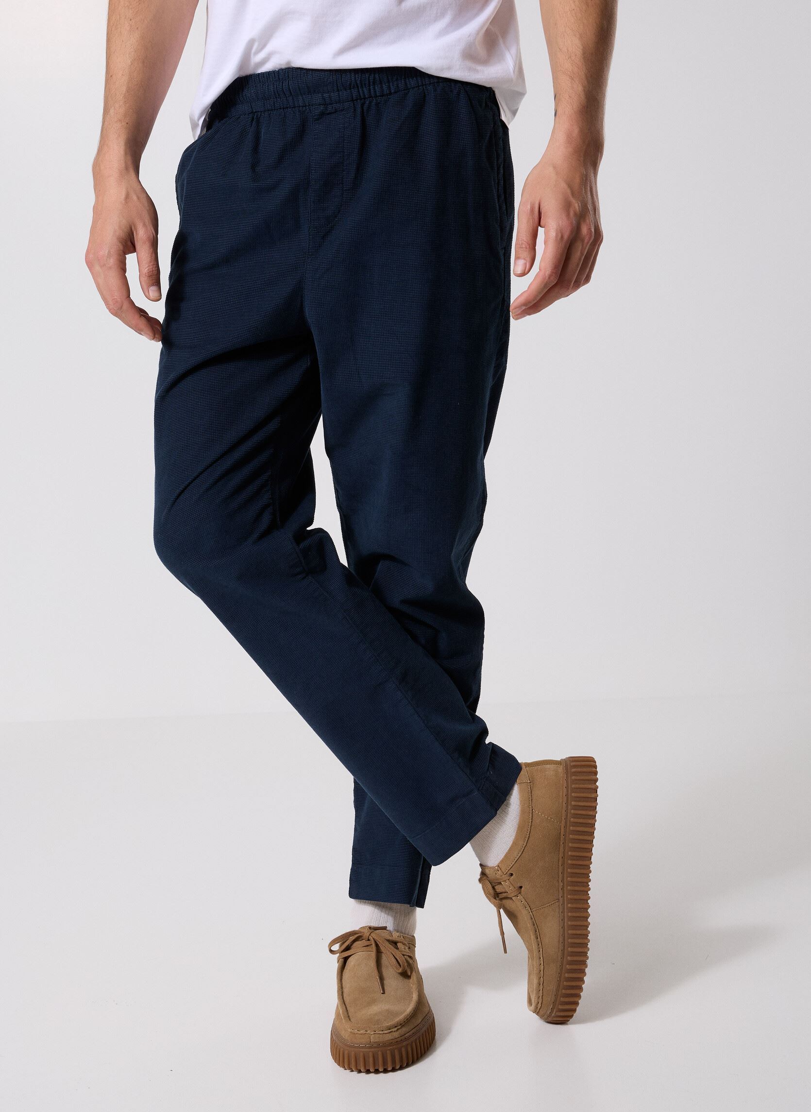 Pantalons droits Corduroy Drawcord Trouser homme bleu Lyle & Scott Pantalons droits Corduroy Drawcord Trouser homme bleu DARK NAVY