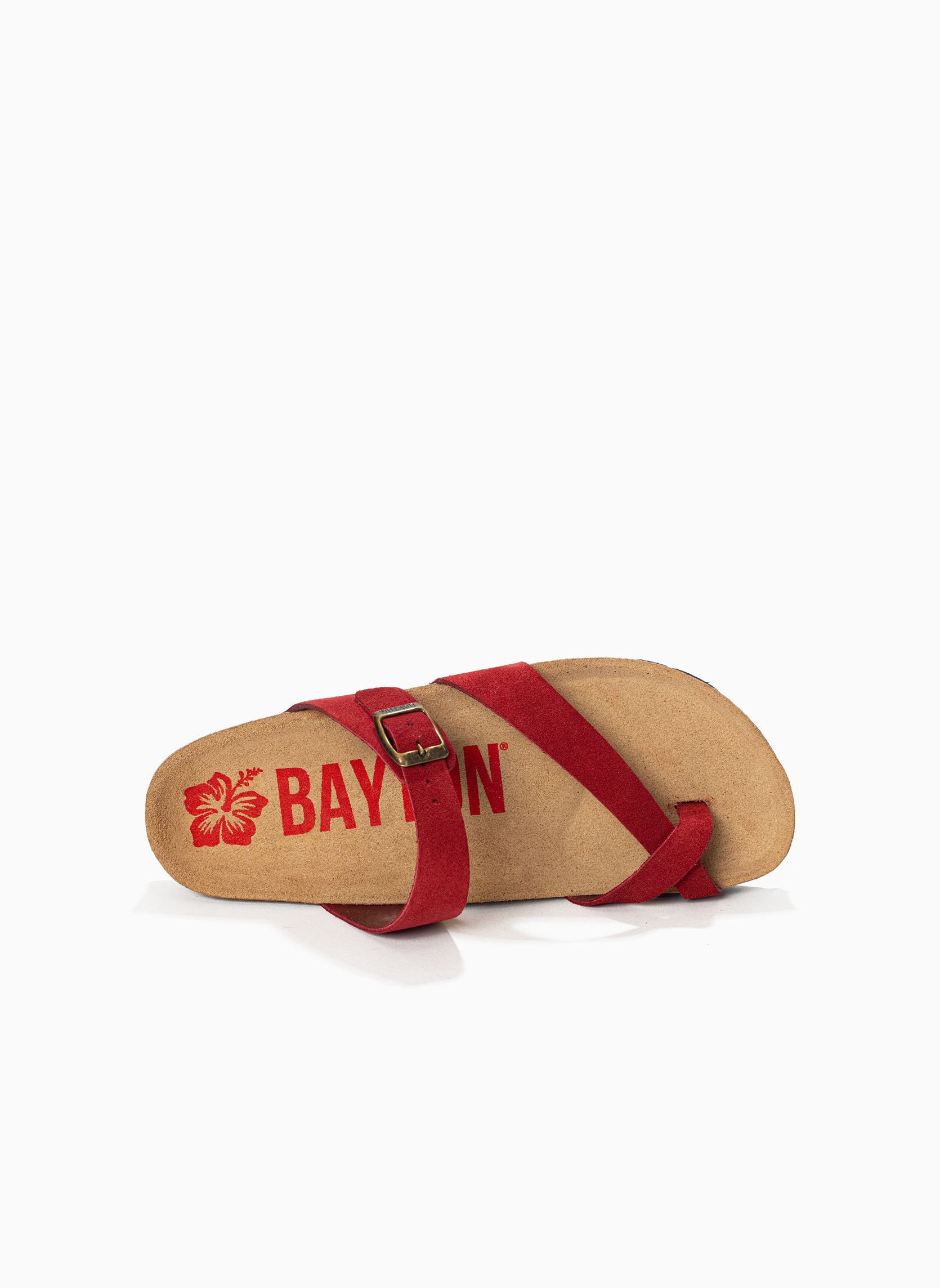 Tongs Tongs en cuir suédé DIANE pour femme Bleu marine femme rouge Bayton Tongs Tongs en cuir suédé DIANE pour femme Bleu marine femme rouge Rouge