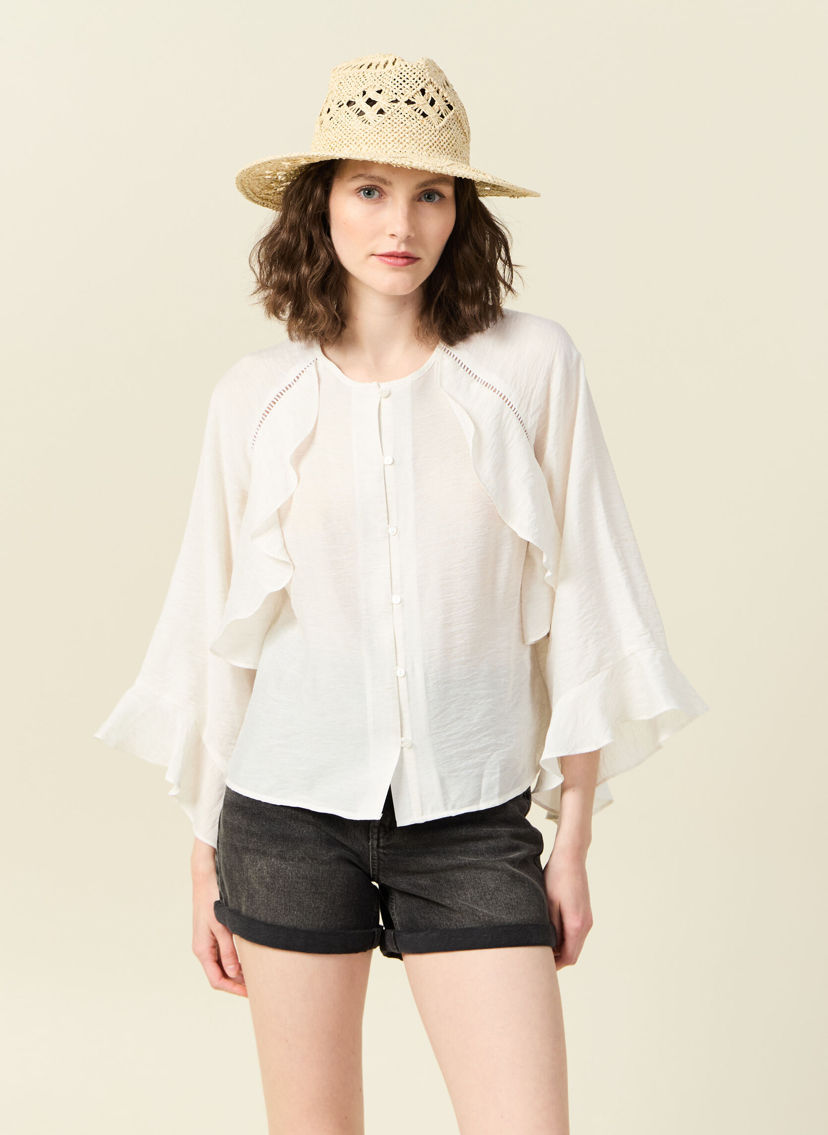 Chemises Chemises manches longues - SOLAWESBLOUF femme blanc Bonobo Chemises Chemises manches longues - SOLAWESBLOUF femme blanc Blanc