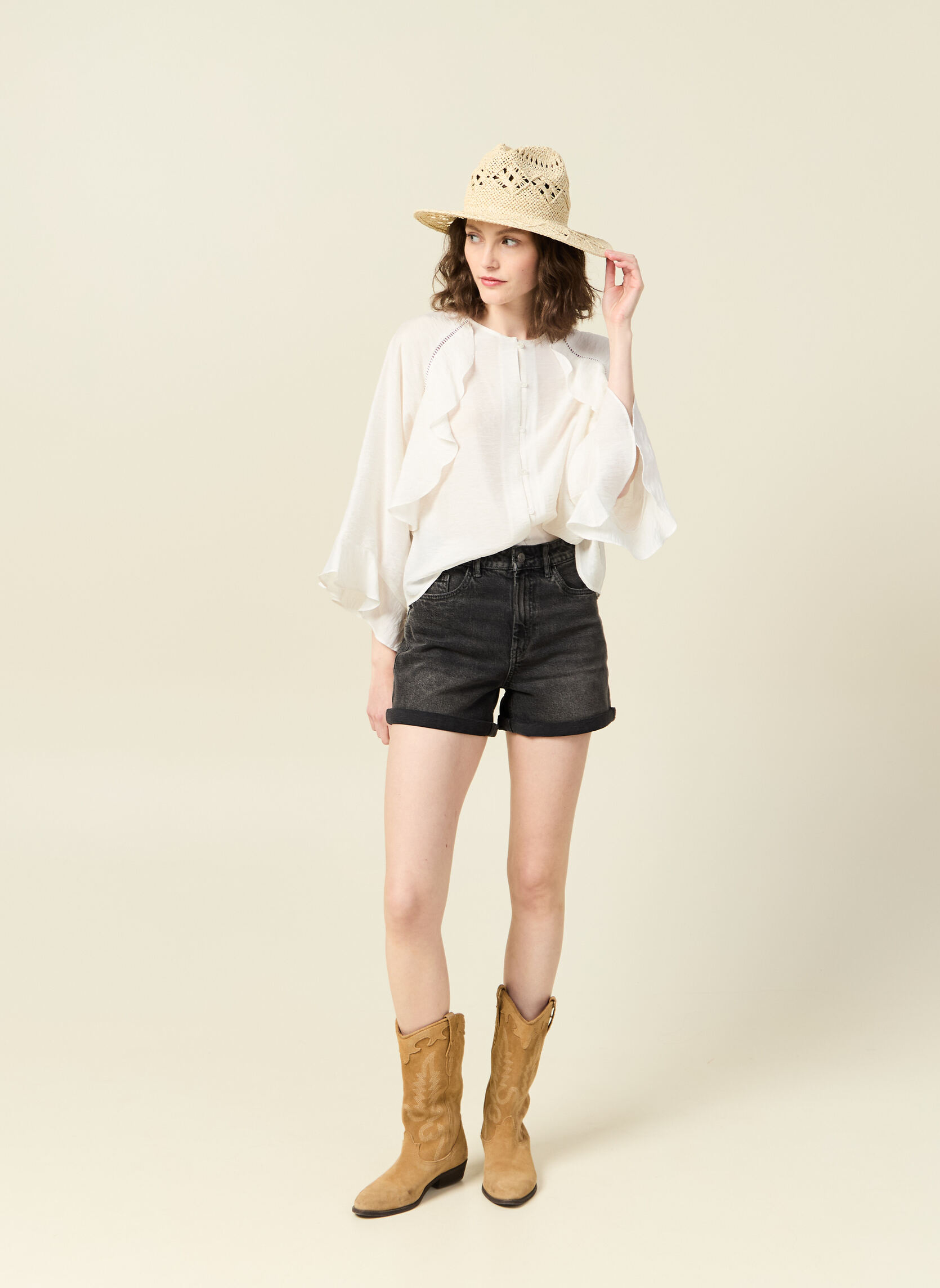 Chemises Chemises manches longues - SOLAWESBLOUF femme blanc Bonobo Chemises Chemises manches longues - SOLAWESBLOUF femme blanc Blanc