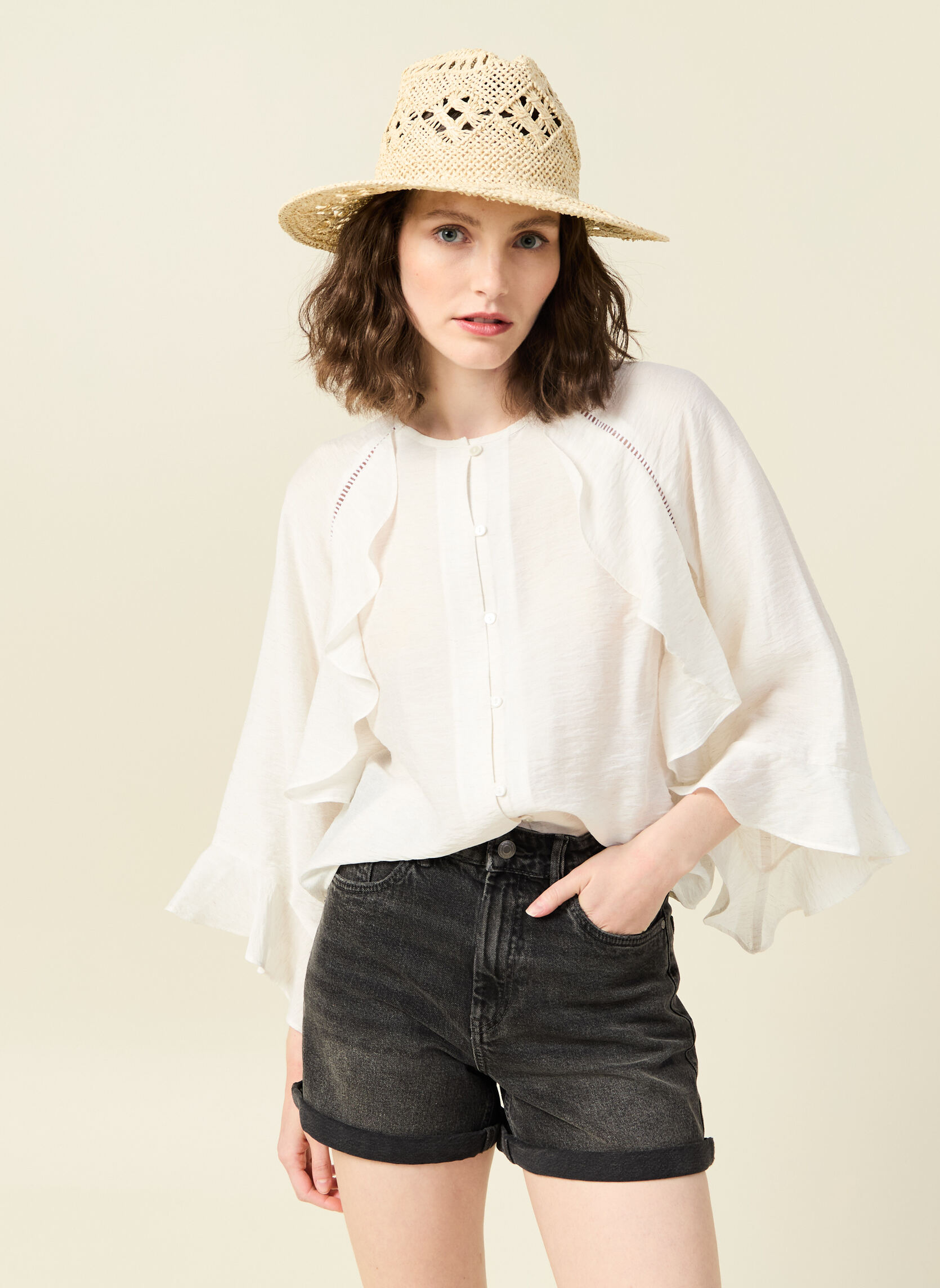 Chemises Chemises manches longues - SOLAWESBLOUF femme blanc Bonobo Chemises Chemises manches longues - SOLAWESBLOUF femme blanc Blanc