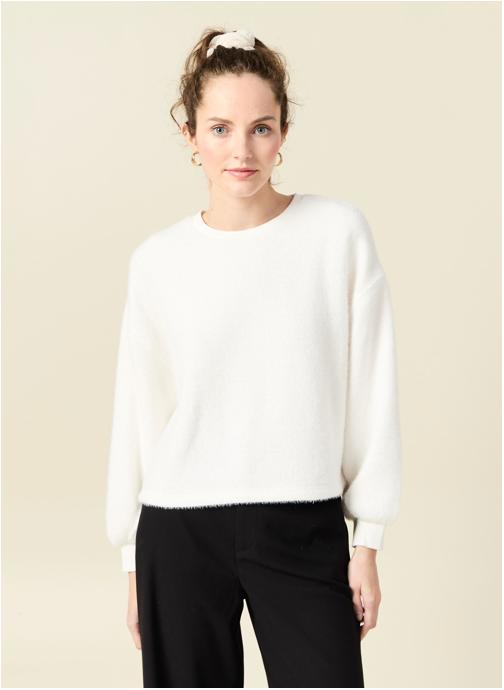 Bonobo Sweats à capuche SHAGYSWEAF femme blanc