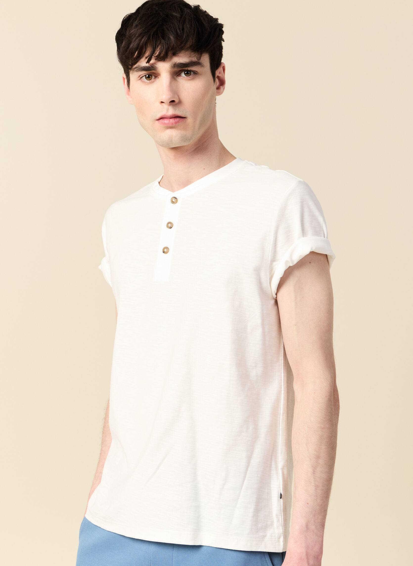 Tee-shirts ESCOHENLEY3H homme blanc Bonobo Tee-shirts ESCOHENLEY3H homme blanc Blanc