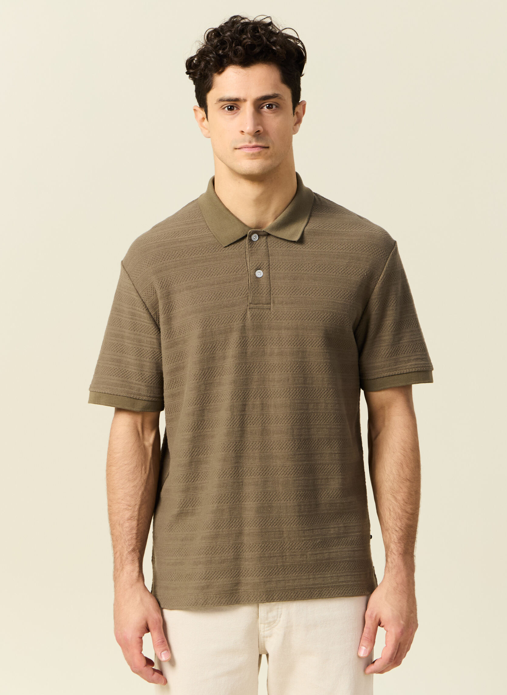 Polos Polos manches courtes - POLRAYJACQ2H homme vert Bonobo Polos Polos manches courtes - POLRAYJACQ2H homme vert Kaki