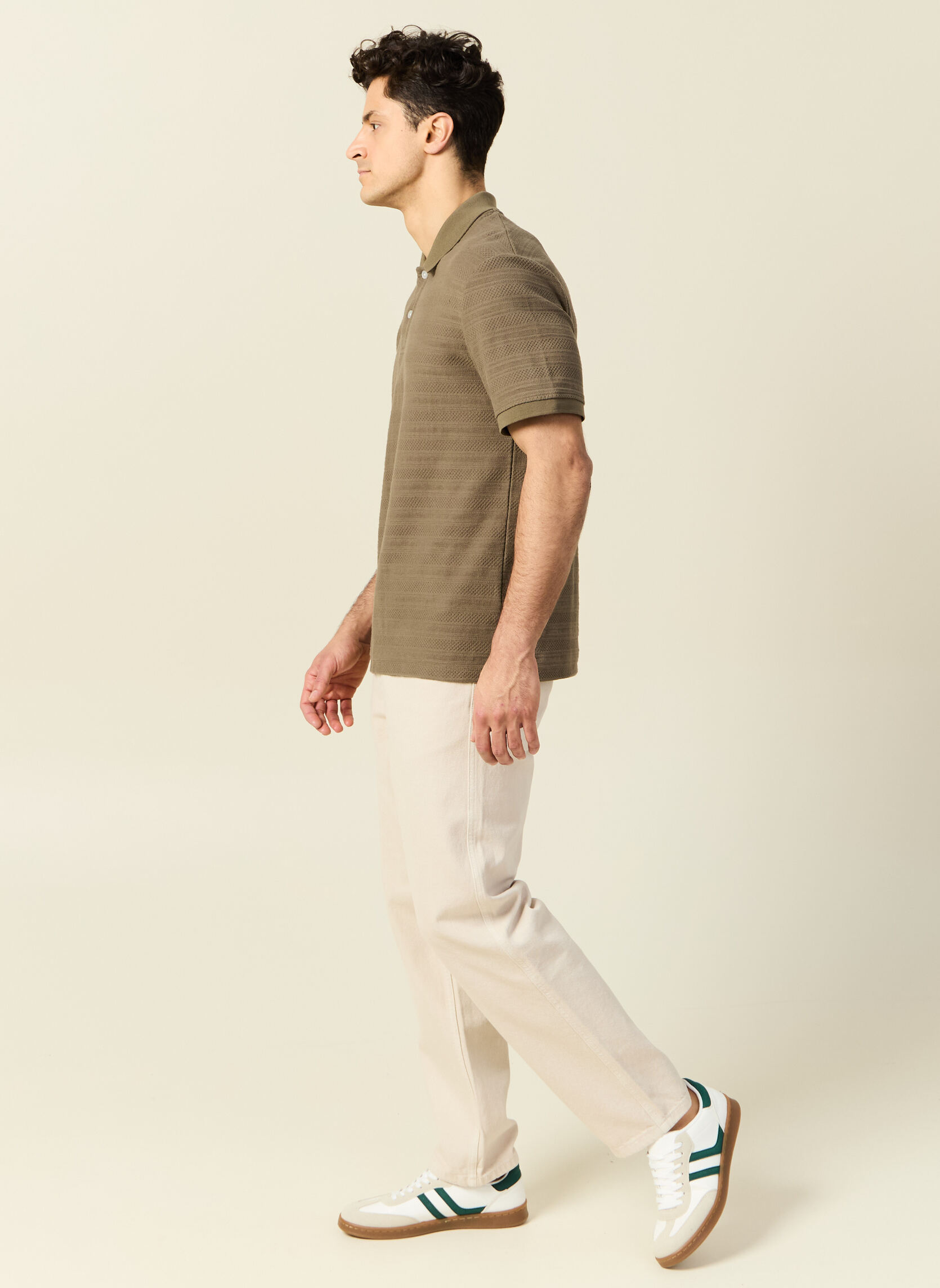 Polos Polos manches courtes - POLRAYJACQ2H homme vert Bonobo Polos Polos manches courtes - POLRAYJACQ2H homme vert Kaki