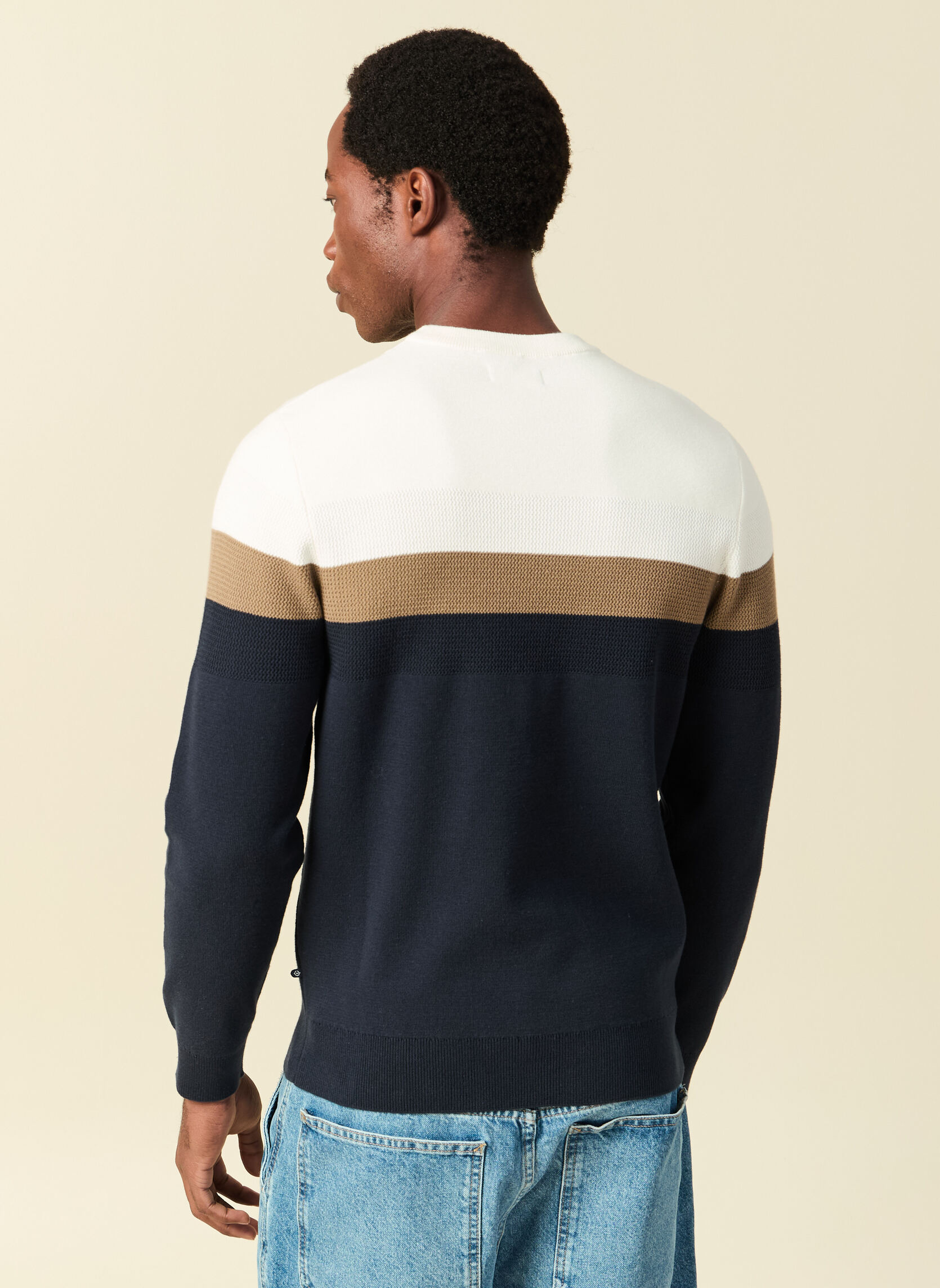 Pulls Pulls col rond - ESCHEVBLOC2H homme blanc Bonobo Pulls Pulls col rond - ESCHEVBLOC2H homme blanc Blanc