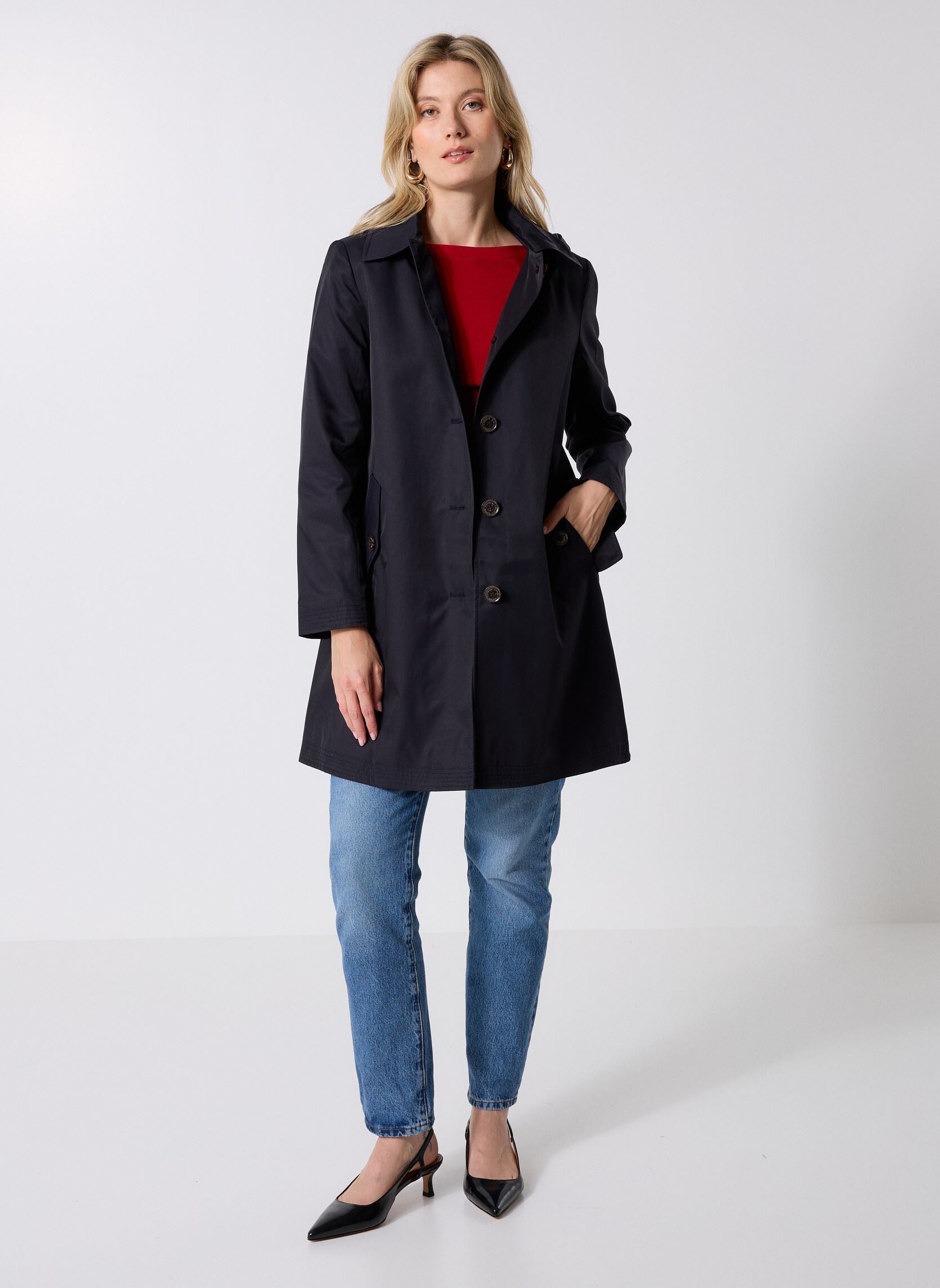 Mäntel Sb Rn 34-Lined-Coat 297967121005 damen blau Lauren Ralph Lauren Mäntel Sb Rn 34-Lined-Coat 297967121005 damen blau Dk Navy