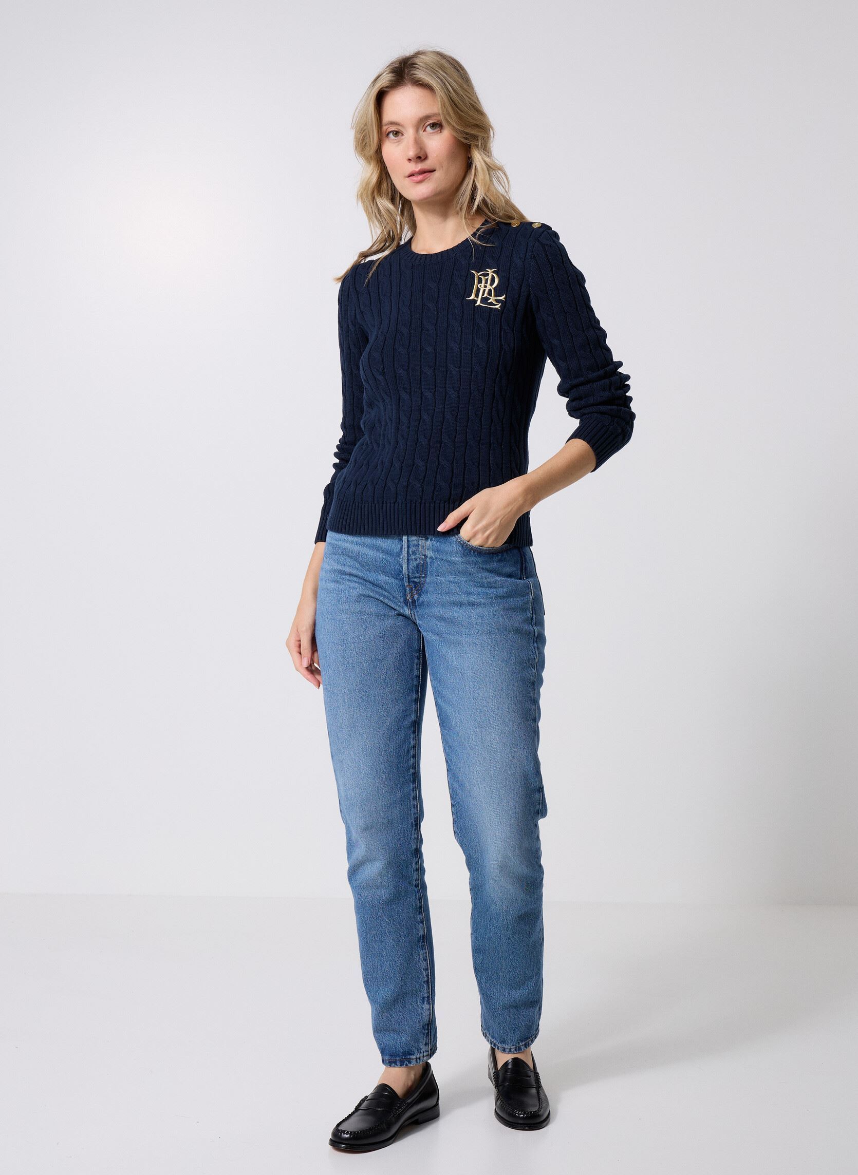 Pulls Montiva-Long Sleeve-Pullover 20093222300 femme bleu Lauren Ralph Lauren Pulls Montiva-Long Sleeve-Pullover 20093222300 femme bleu Lauren Navy