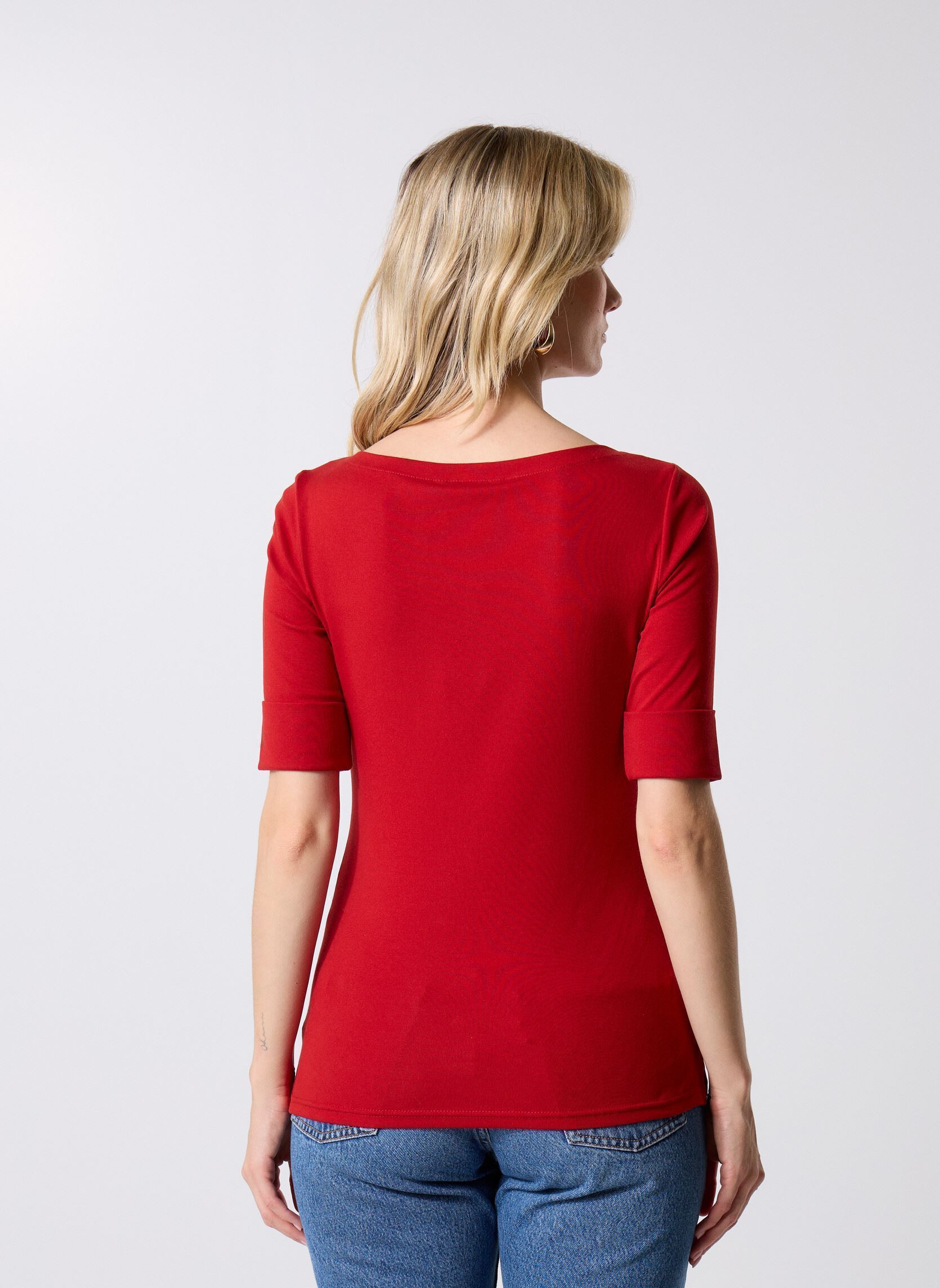 Tee-shirts manches courtes Judy-Elbow Sleeve-Knit 200654963193 femme rouge Lauren Ralph Lauren Tee-shirts manches courtes Judy-Elbow Sleeve-Knit 200654963193 femme rouge MADISON RED