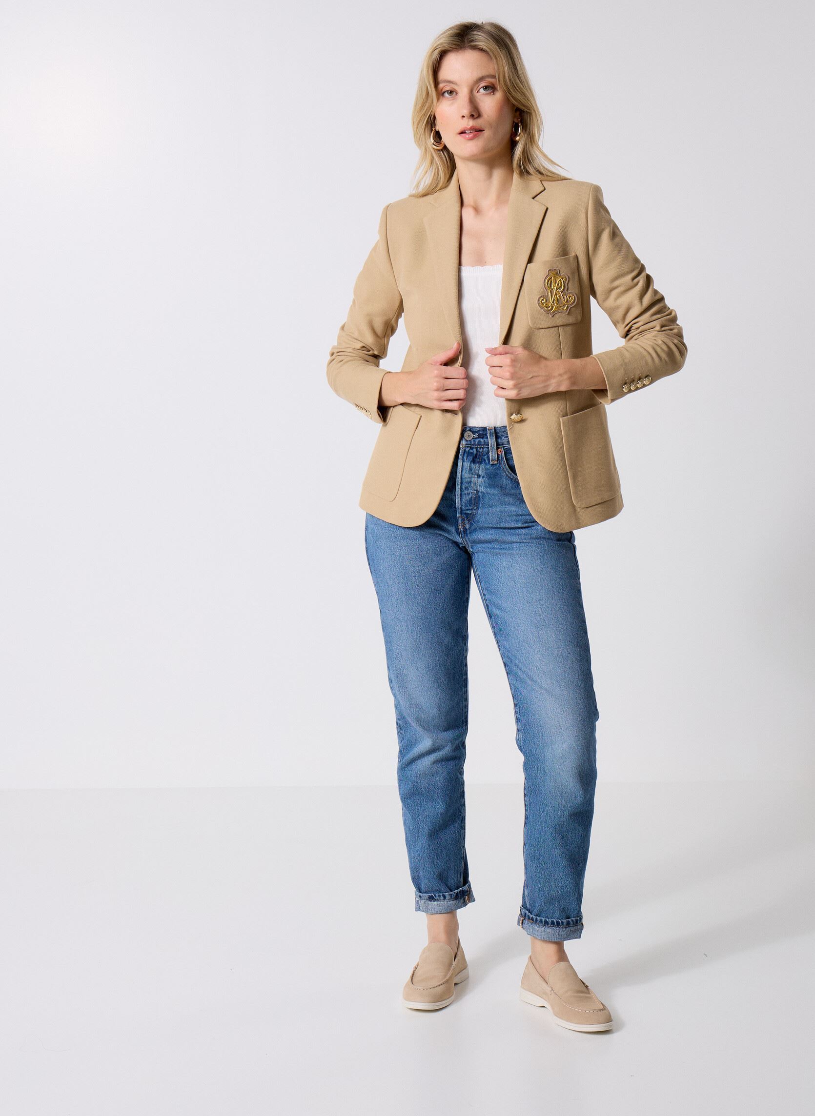 Blazer Anfisa-Lined-Jacket 200797305013 dames beige Lauren Ralph Lauren Blazer Anfisa-Lined-Jacket 200797305013 dames beige Birch Tan