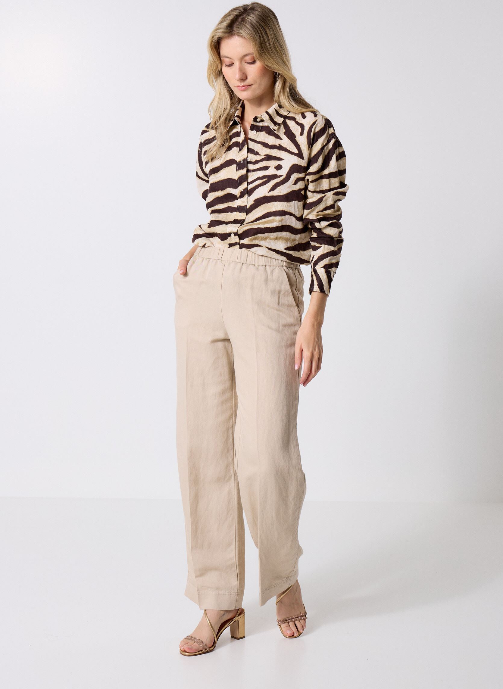 Chemises manches longues Kotta-Long Sleeve-Button Front Shirt 200 femme blanc Lauren Ralph Lauren Chemises manches longues Kotta-Long Sleeve-Button Front Shirt 200 femme blanc Cream/Brown