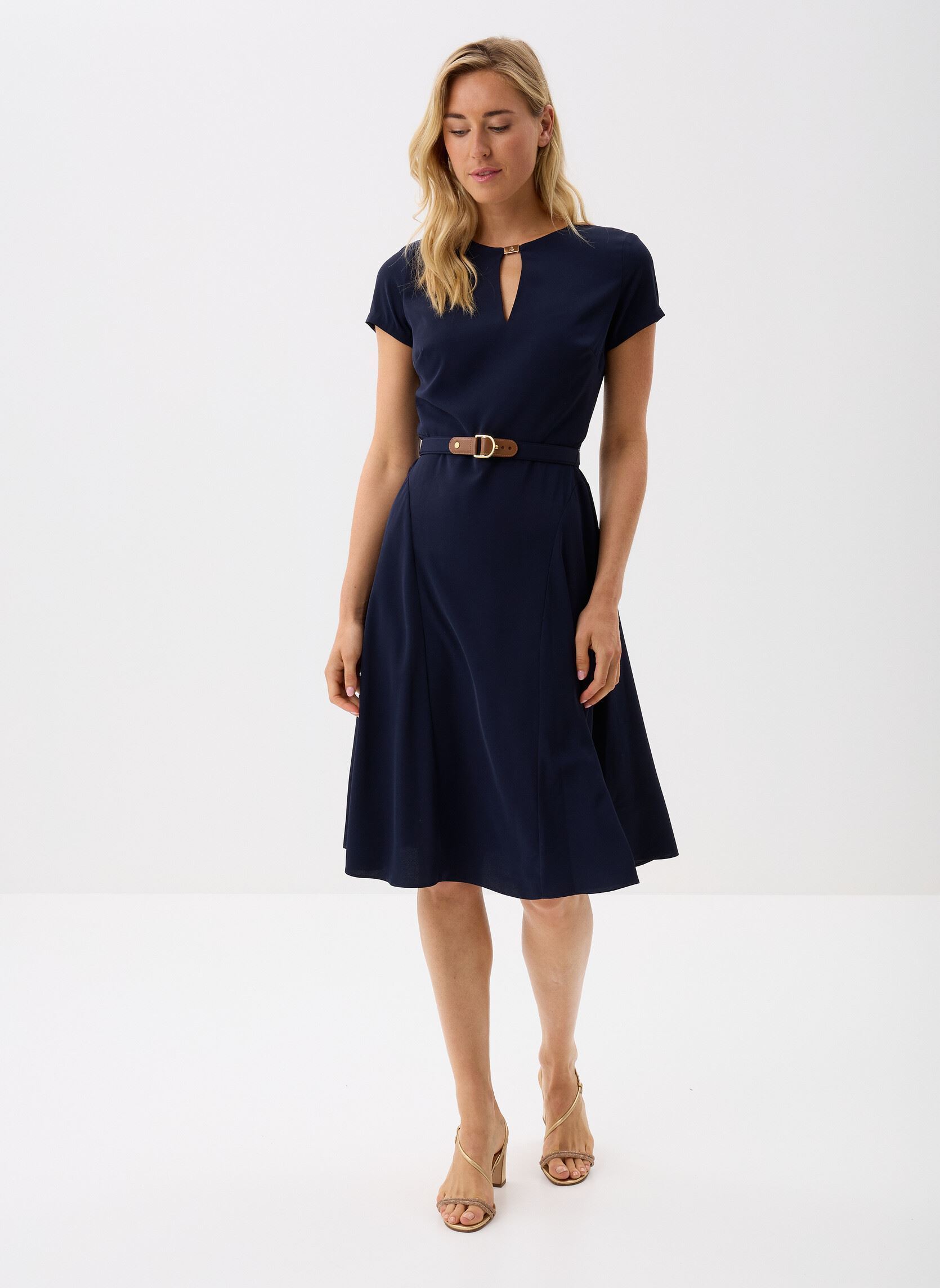 Robes Brygitka-Short Sleeve-Day Dress 20097336 femme bleu Lauren Ralph Lauren Robes Brygitka-Short Sleeve-Day Dress 20097336 femme bleu LIGHTHOUSE NAVY