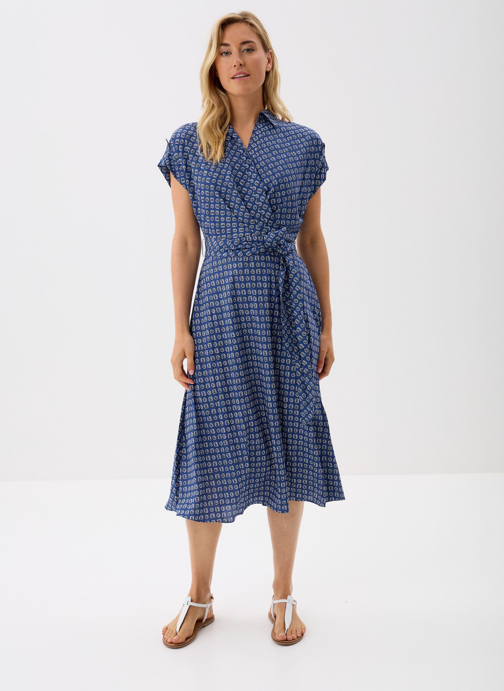 Robes Fratillio-Short Sleeve-Day Dress 2009733 femme bleu Lauren Ralph Lauren Robes Fratillio-Short Sleeve-Day Dress 2009733 femme bleu BLEU/WHITE