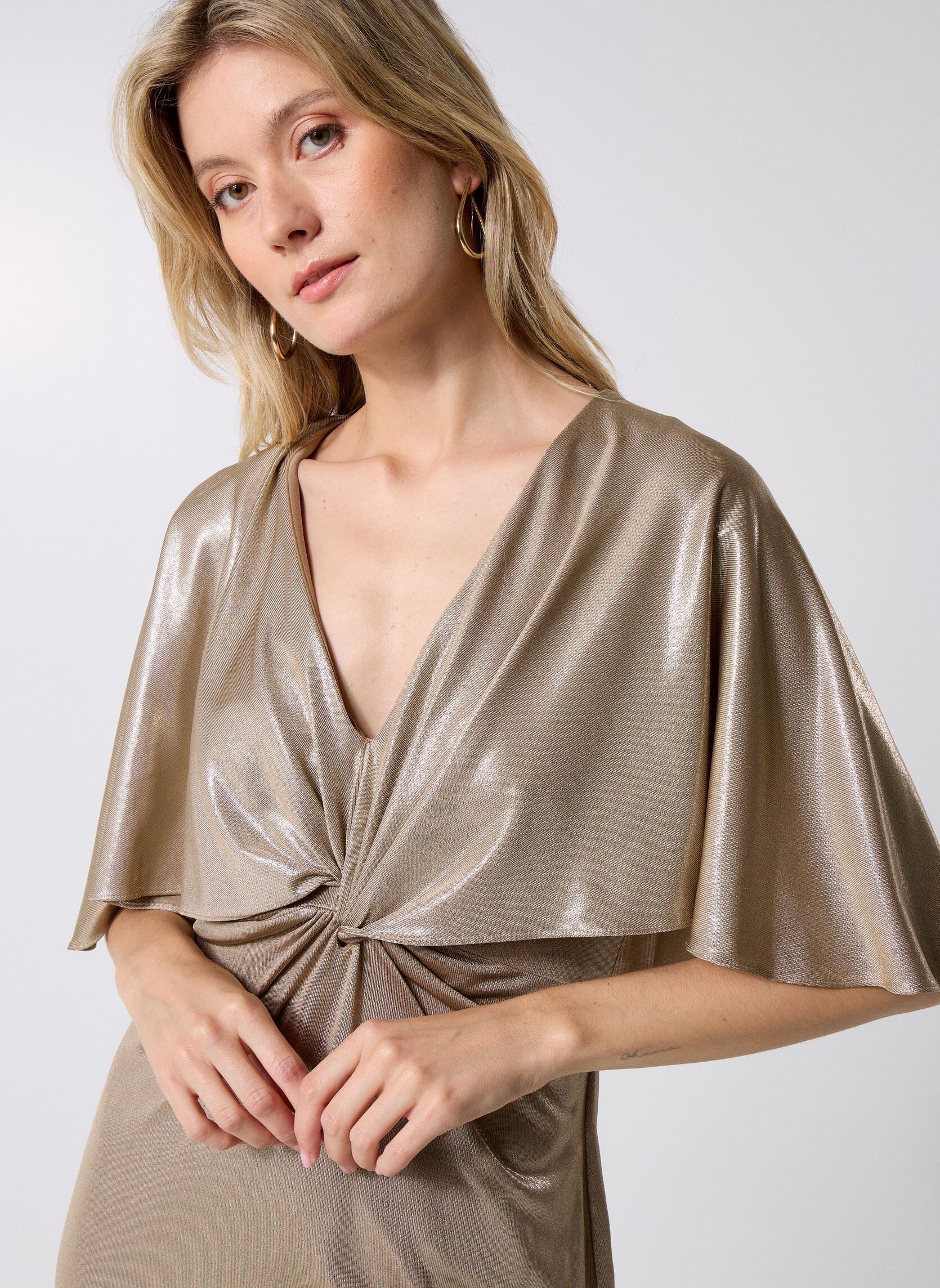 Kleider Phinya-Short Sleeve-Gown 253976971001 damen gold und bronze Lauren Ralph Lauren Kleider Phinya-Short Sleeve-Gown 253976971001 damen gold und bronze MEDIUM PEWTER/GOLD FOIL