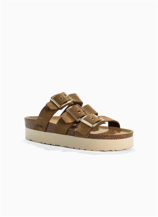 Bayton Mules en cuir CASTELO femme marron