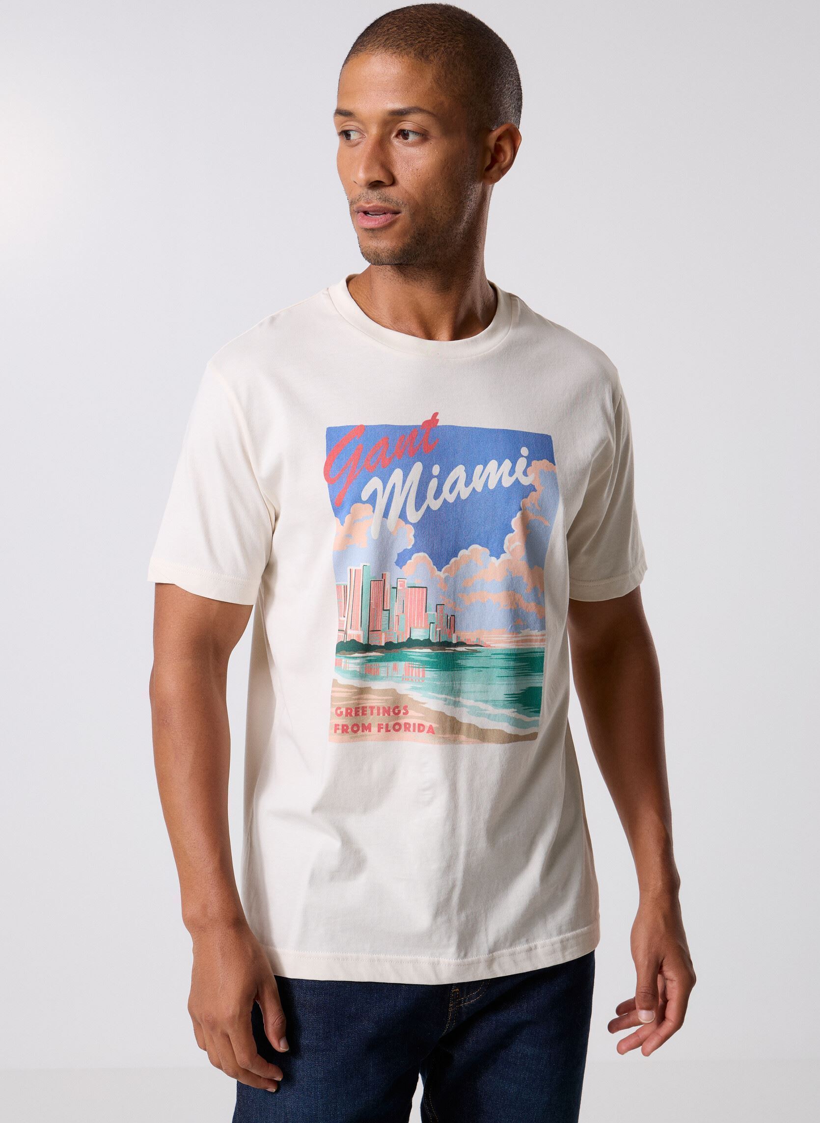 T shirt Gant T shirt coton Graphic EU - vue 1