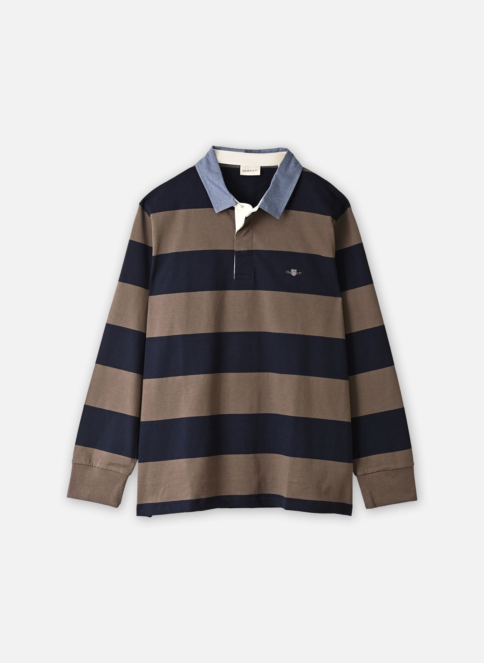 Polos Reg Chambray Heavy Rugger homme multicolore GANT Polos Reg Chambray Heavy Rugger homme multicolore FADED TAUPE