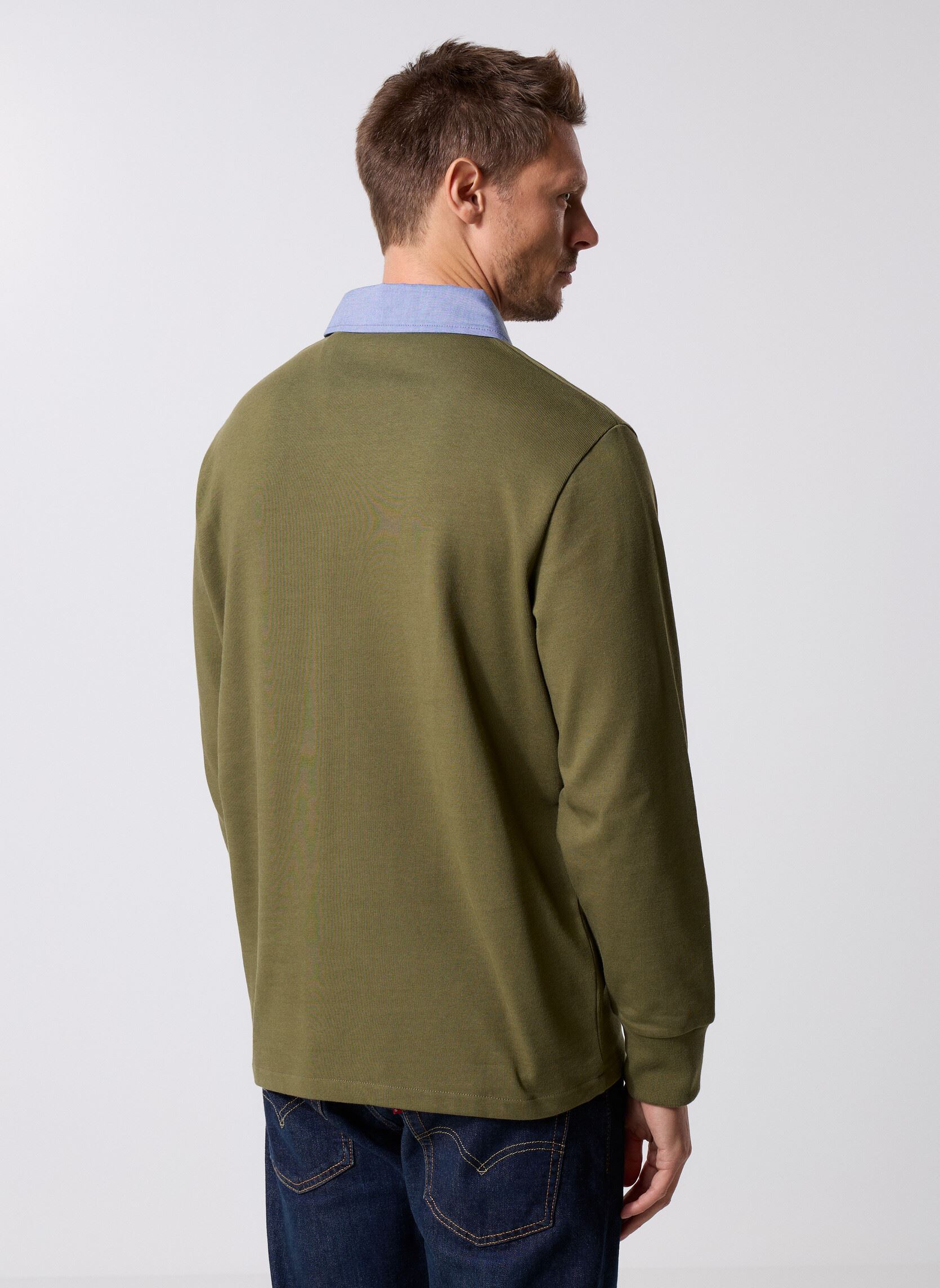 Polos de manga corta Reg Chambray Heavy Rugger hombre verde GANT Polos de manga corta Reg Chambray Heavy Rugger hombre verde Moss Green