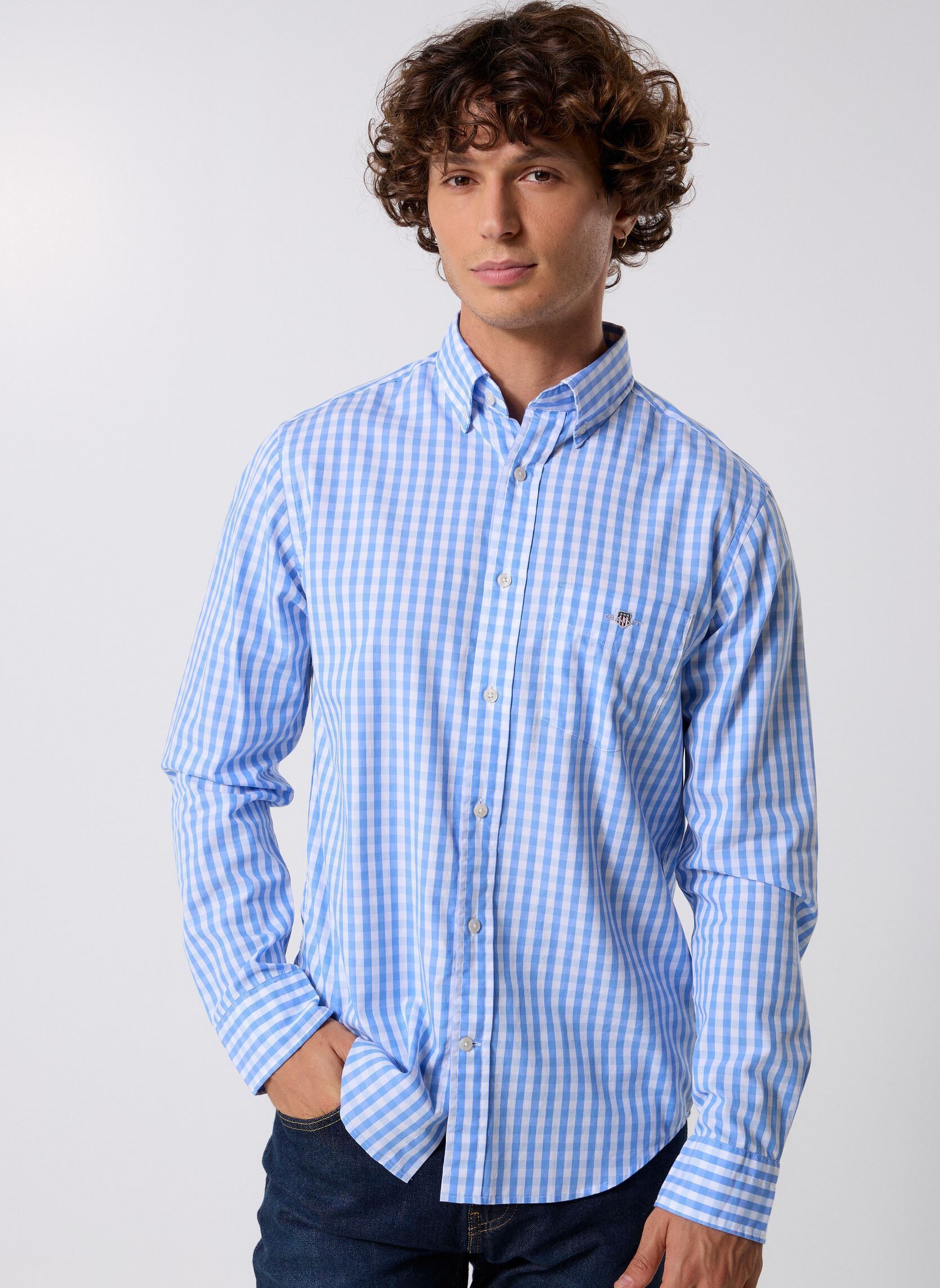Chemise Gant Chemise classique à carreaux en popeline EU